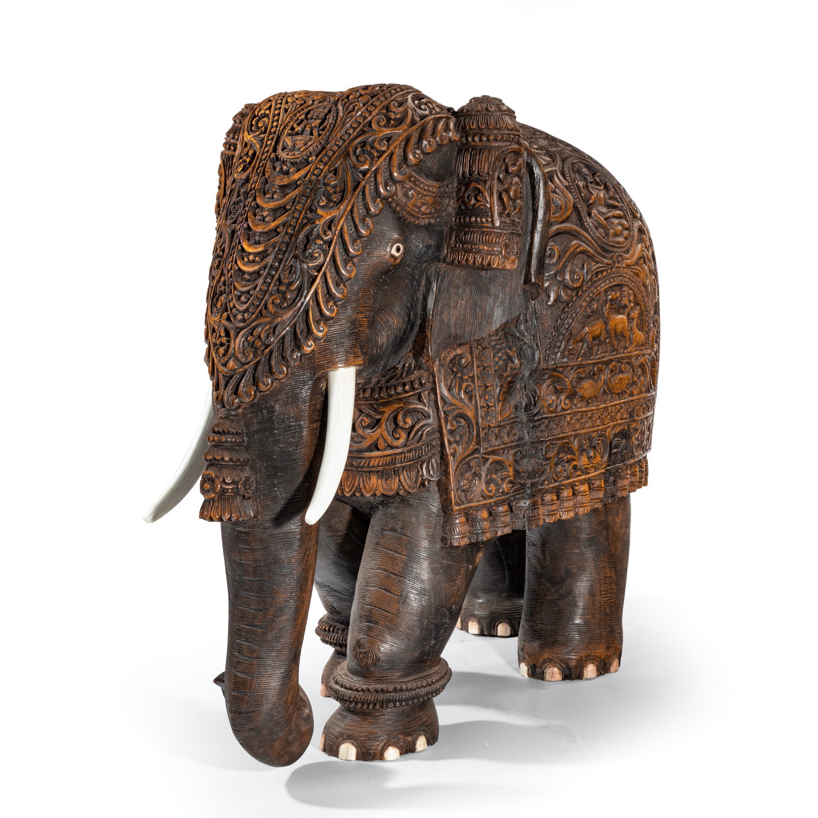 Indian Carved Hardwood Elephant (1 of 22)