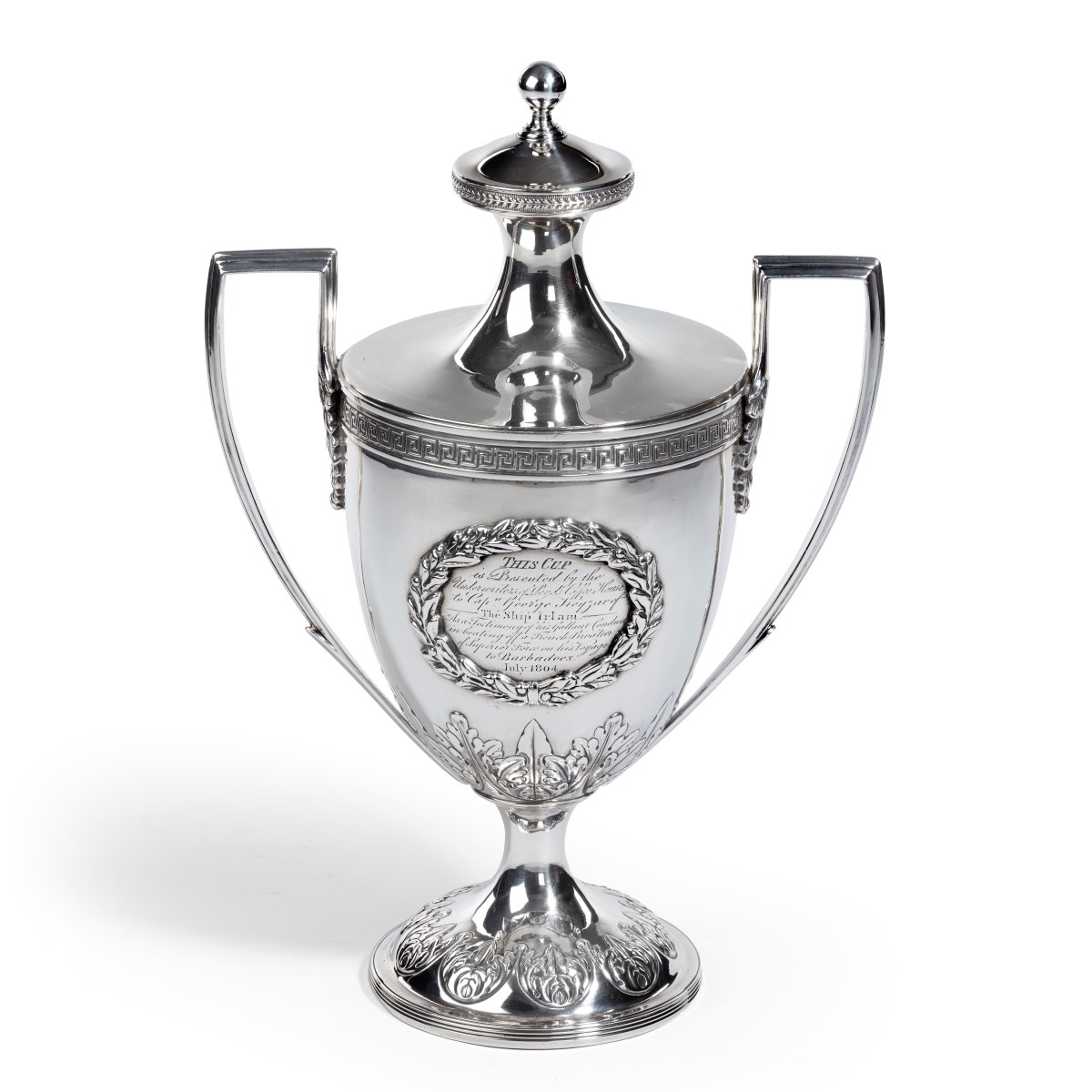 George III Lloyds Patriotic Fund Silver & Silver Gilt Vase and Cover by Samuel Hennell (1 of 6)