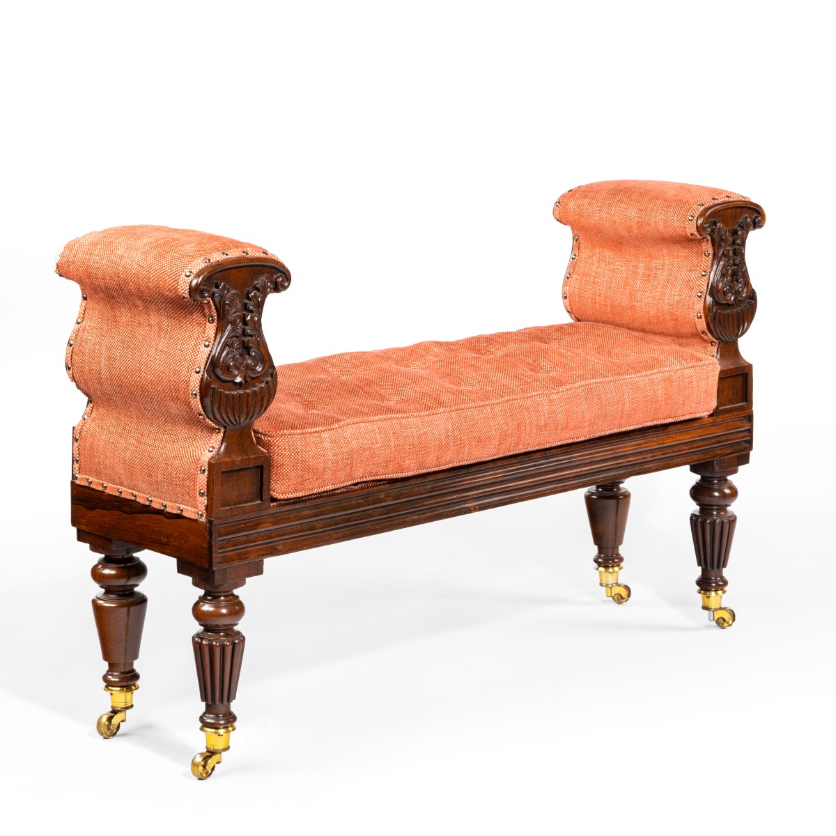 Late Regency Rosewood Window Seat in the Manner of George Oakley (1 of 6)