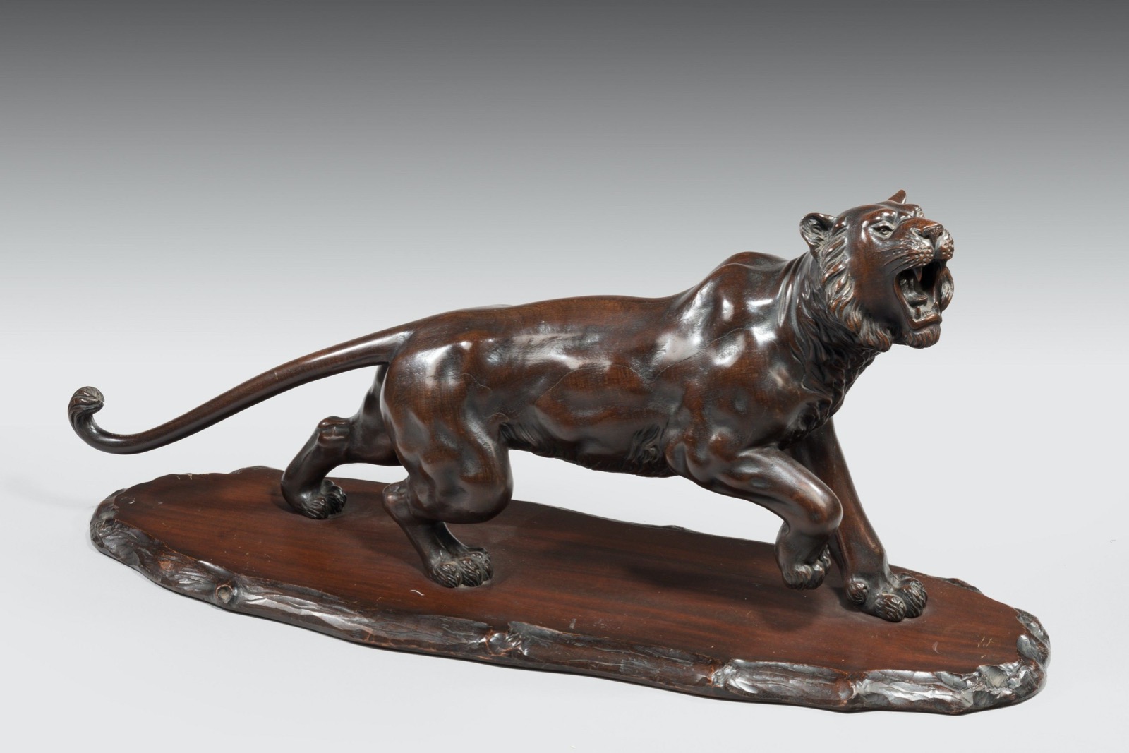 Meiji Period Carved Wooden Tiger (1 of 4) Meiji Period Carved Wooden Tiger (1 of 4)