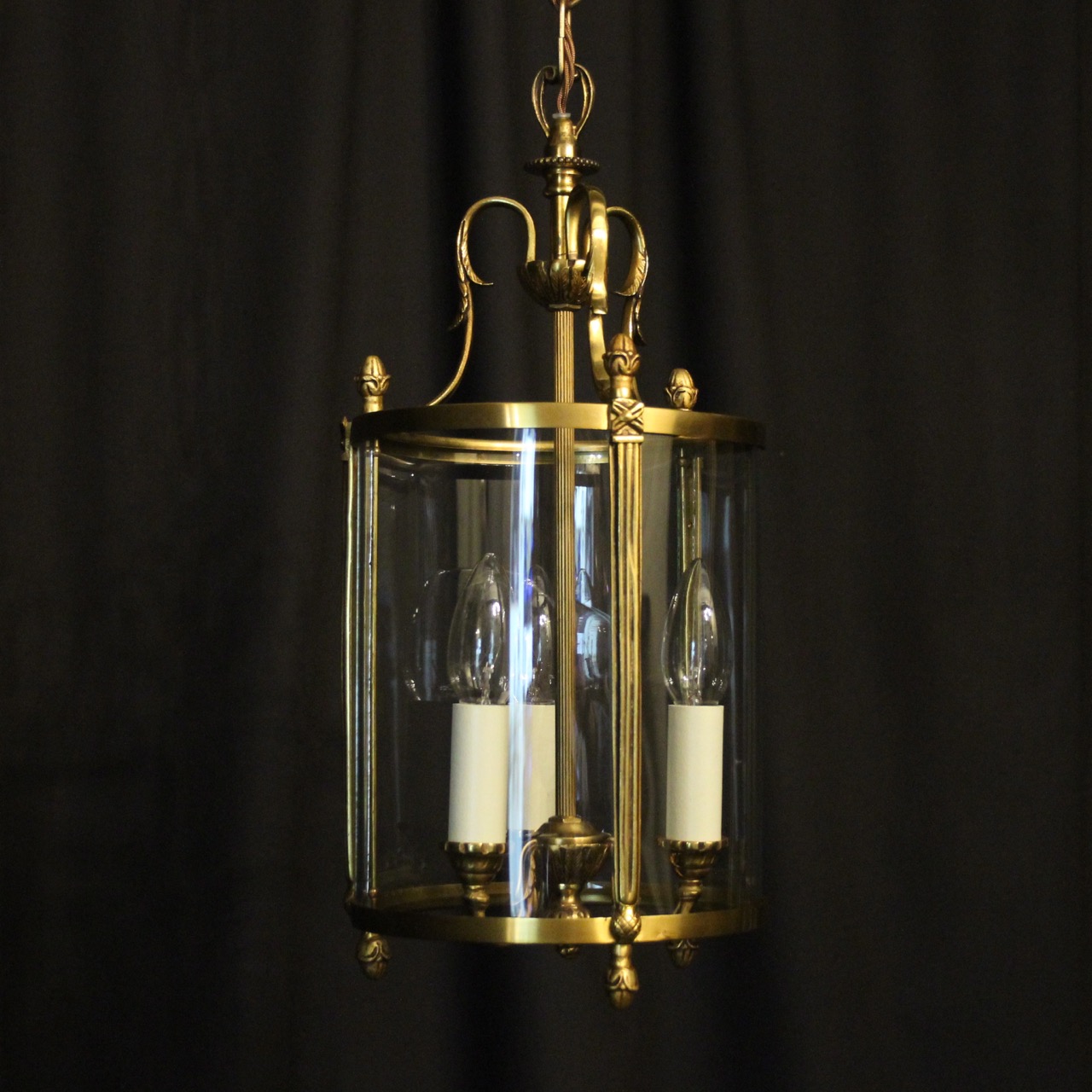 French Gilded Convex Hall Lantern c.1920 (1 of 10) French Gilded Convex Hall Lantern c.1920 (1 of 10)