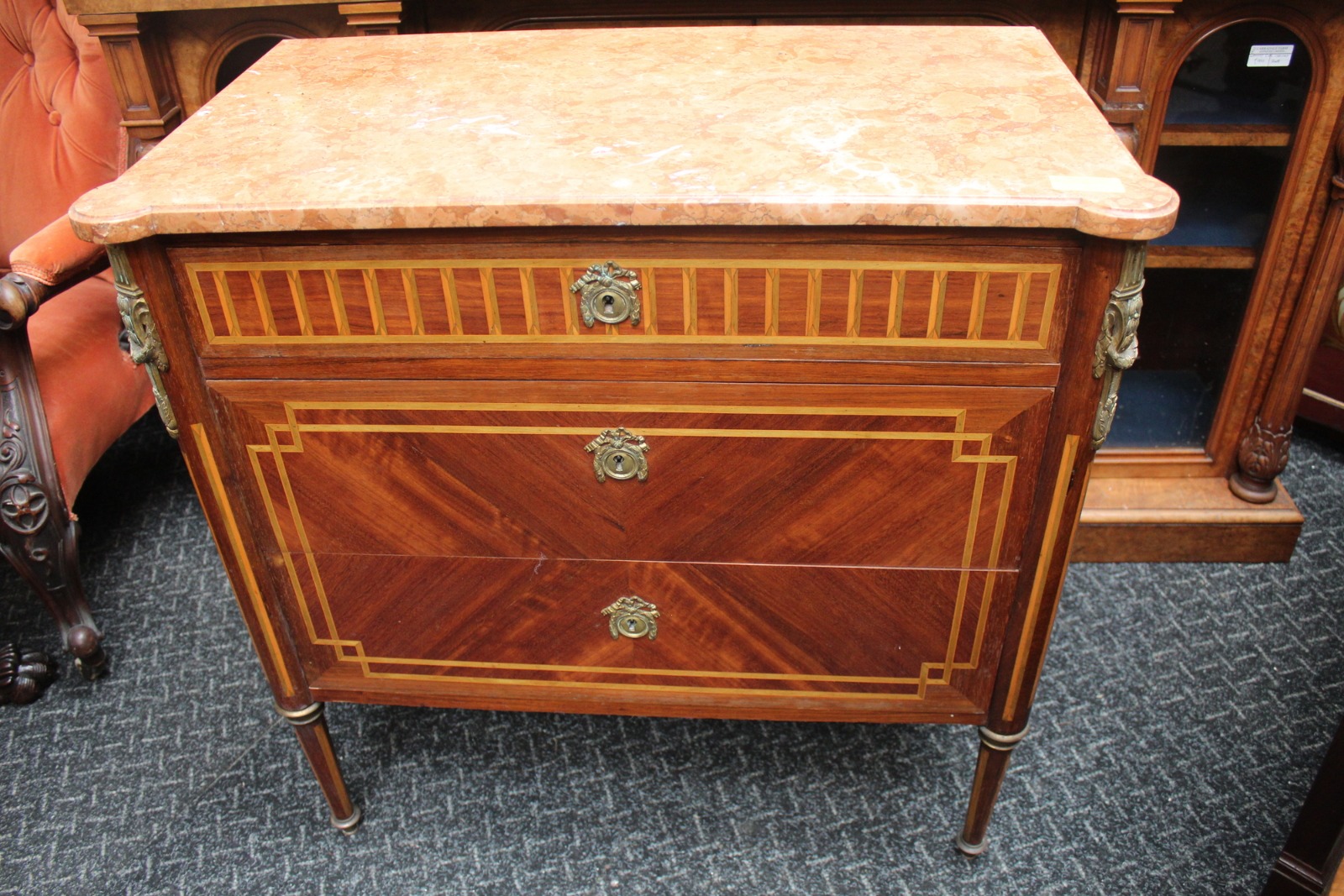 Inlaid Walnut Chest (1 of 6)
