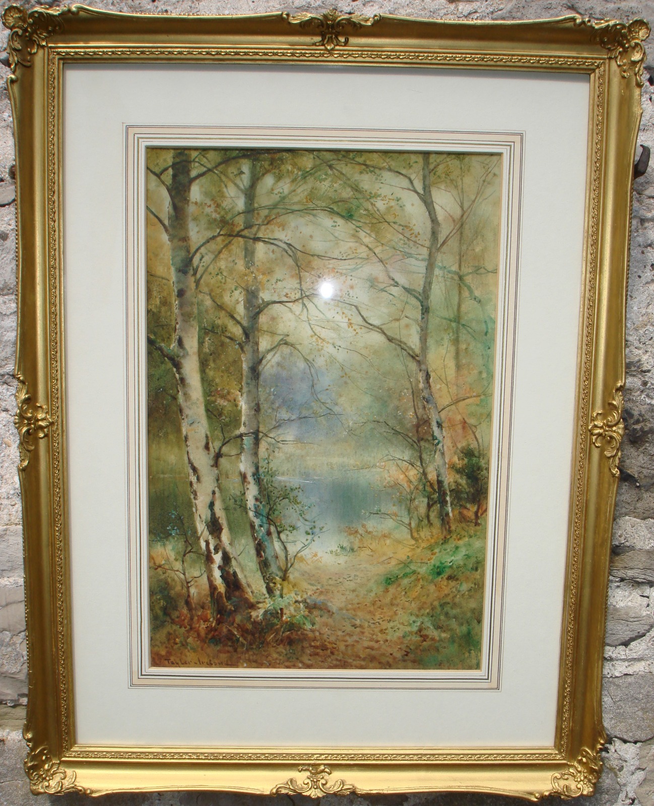 Thomas Tayler Ireland. 1874-1931. Pair of Watercolours of Streams in Wooded Glades (1 of 2)