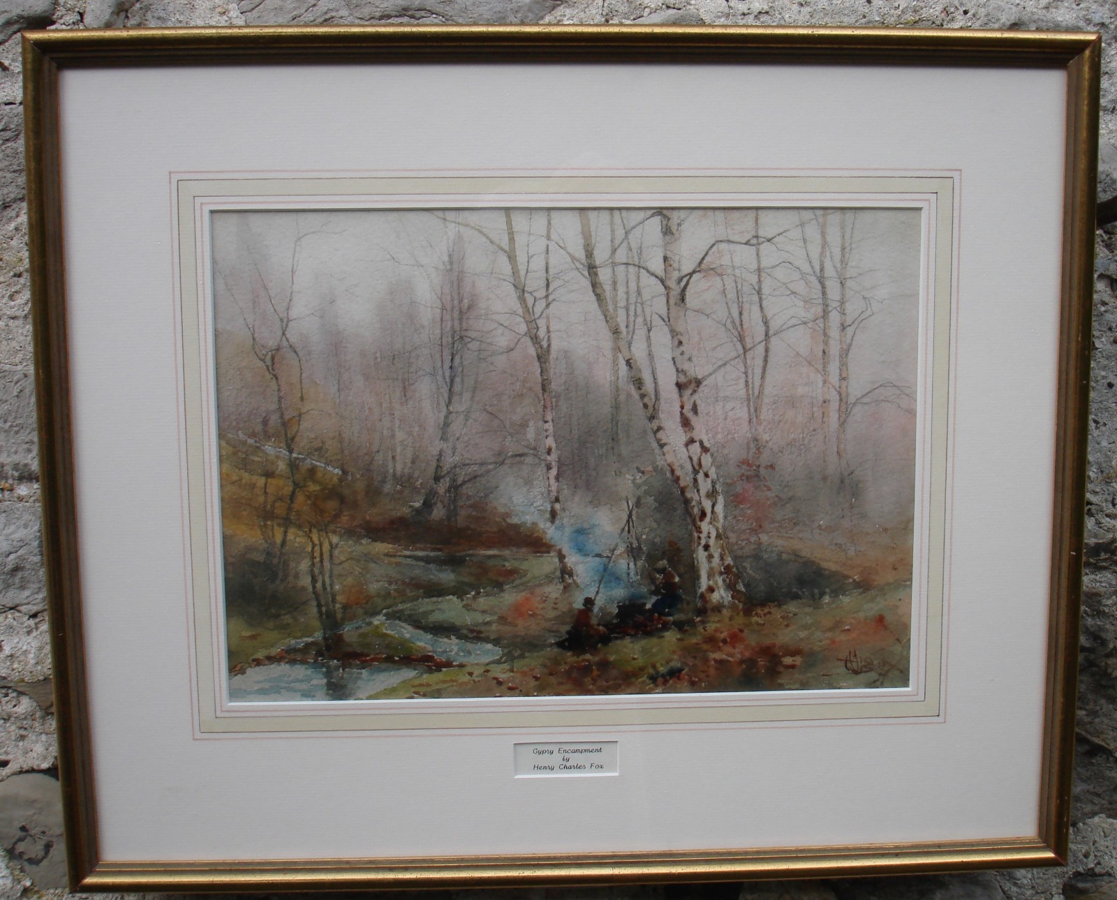Henry Charles Fox - Watercolour of Gipsy Encampment (1 of 1)