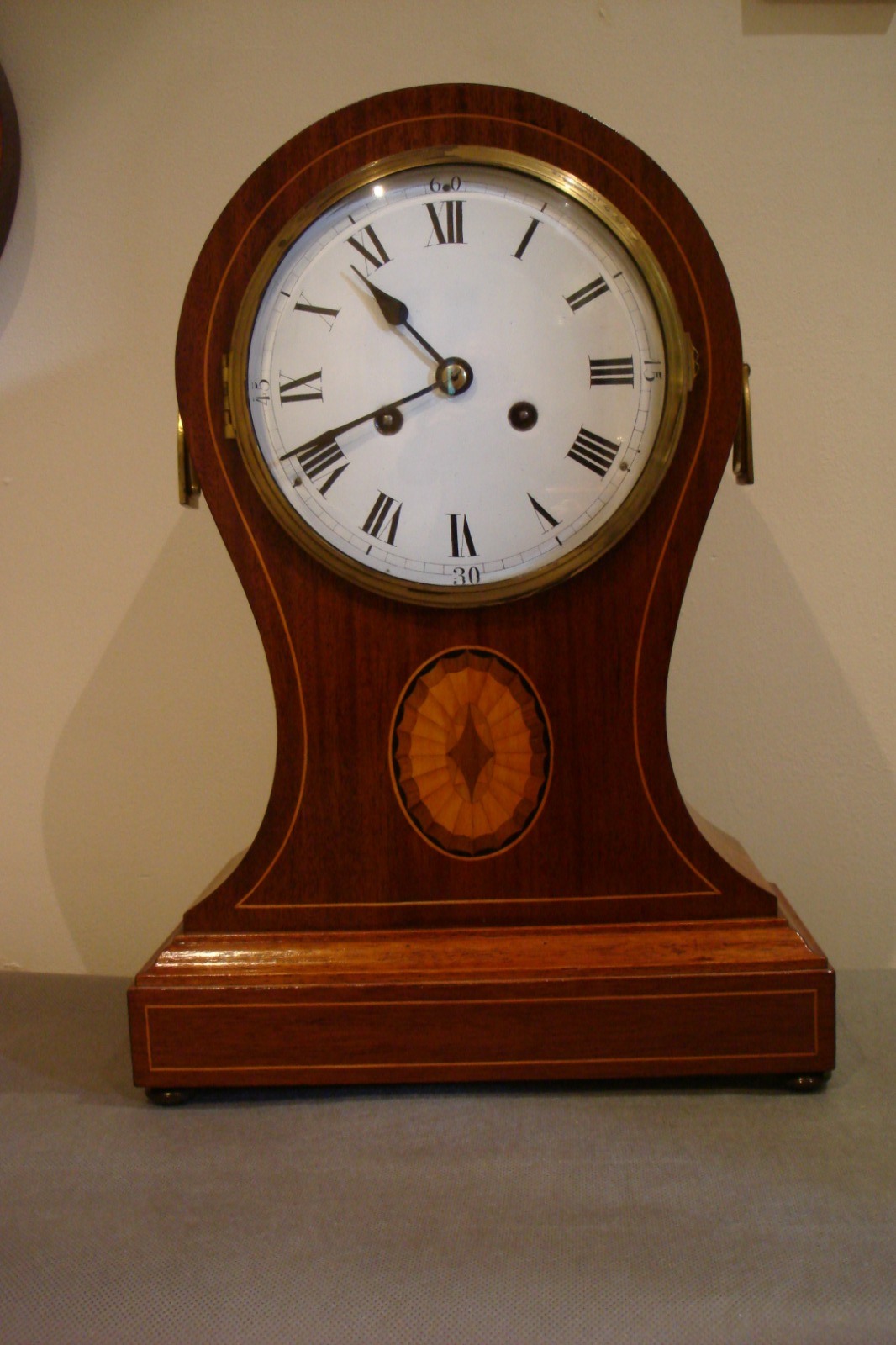 Mahogany Balloon Mantel Clock c.1910 (1 of 1)