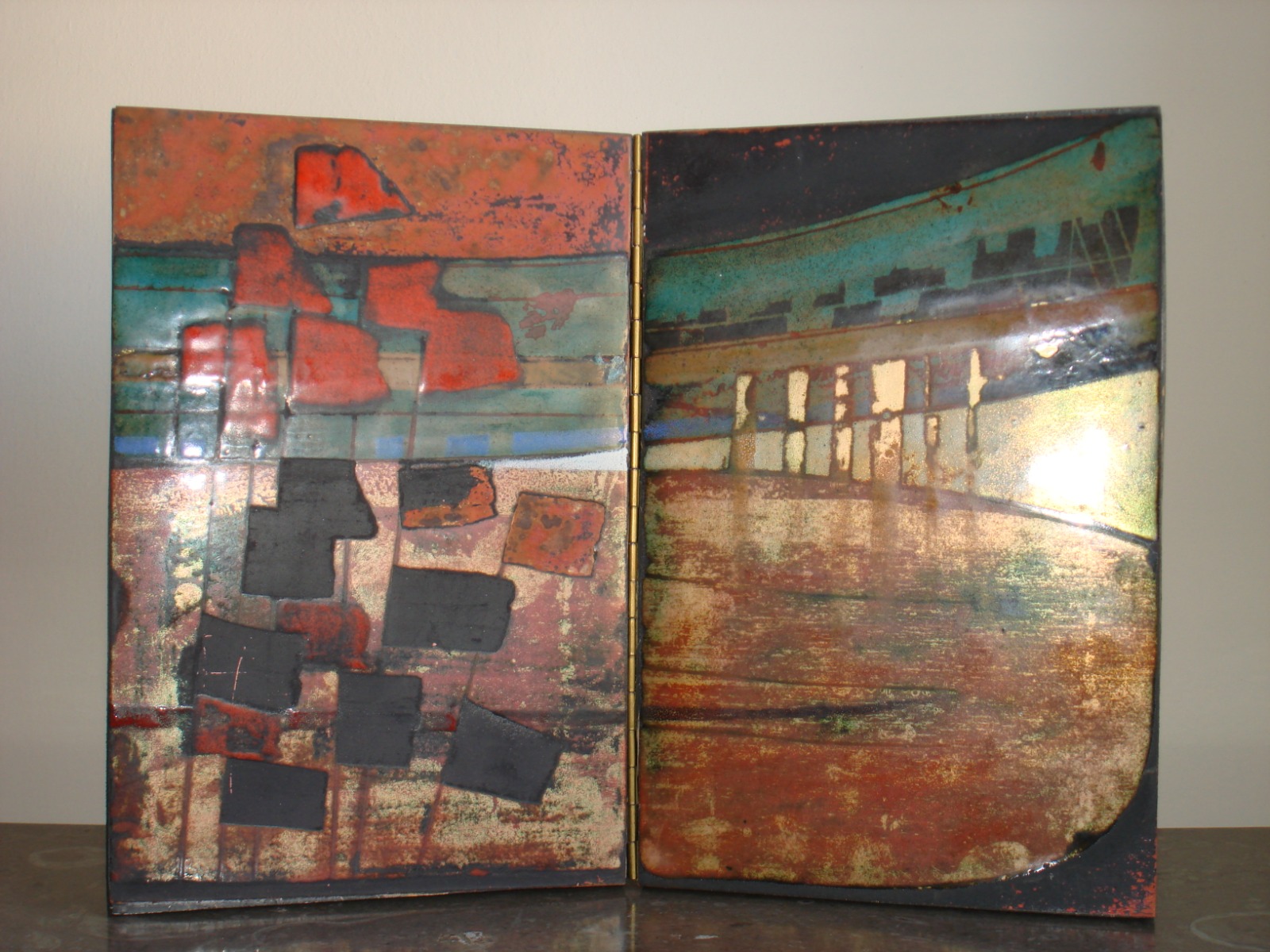 Evangeline Long Enamel Diptych, Ginimac III (1 of 2)