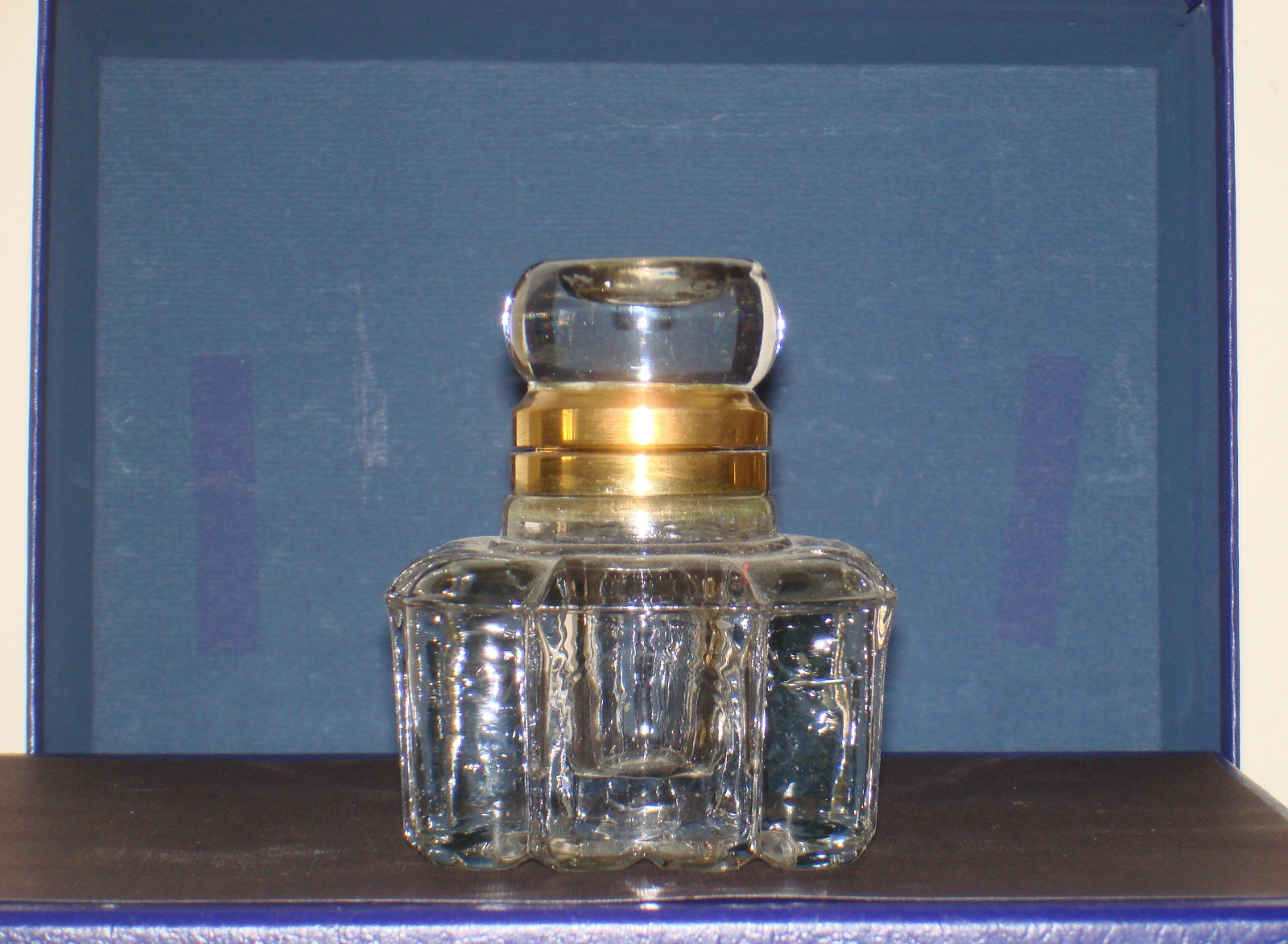 Edwardian Pressed Glass Inkwell (1 of 1)