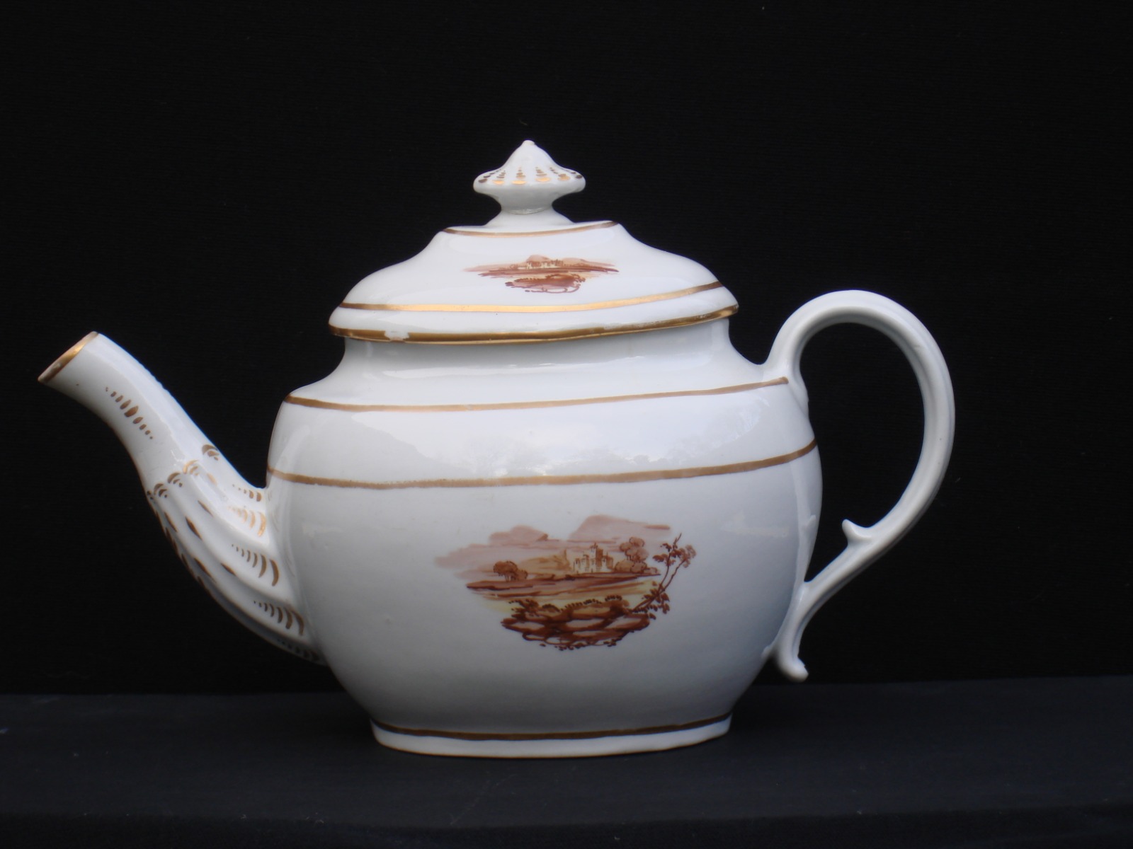 Early 19th Century Boat Shaped Teapot (1 of 2)