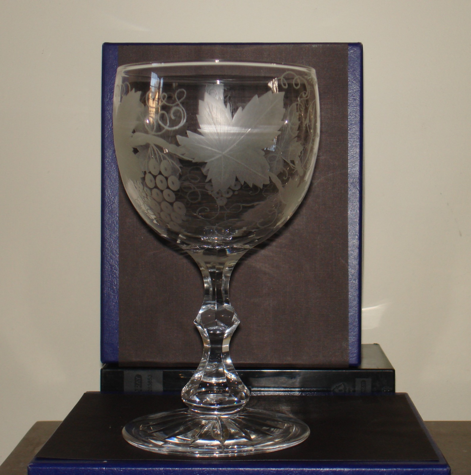 Large Victorian Goblet with Initials Pierced by Arrow (1 of 3)
