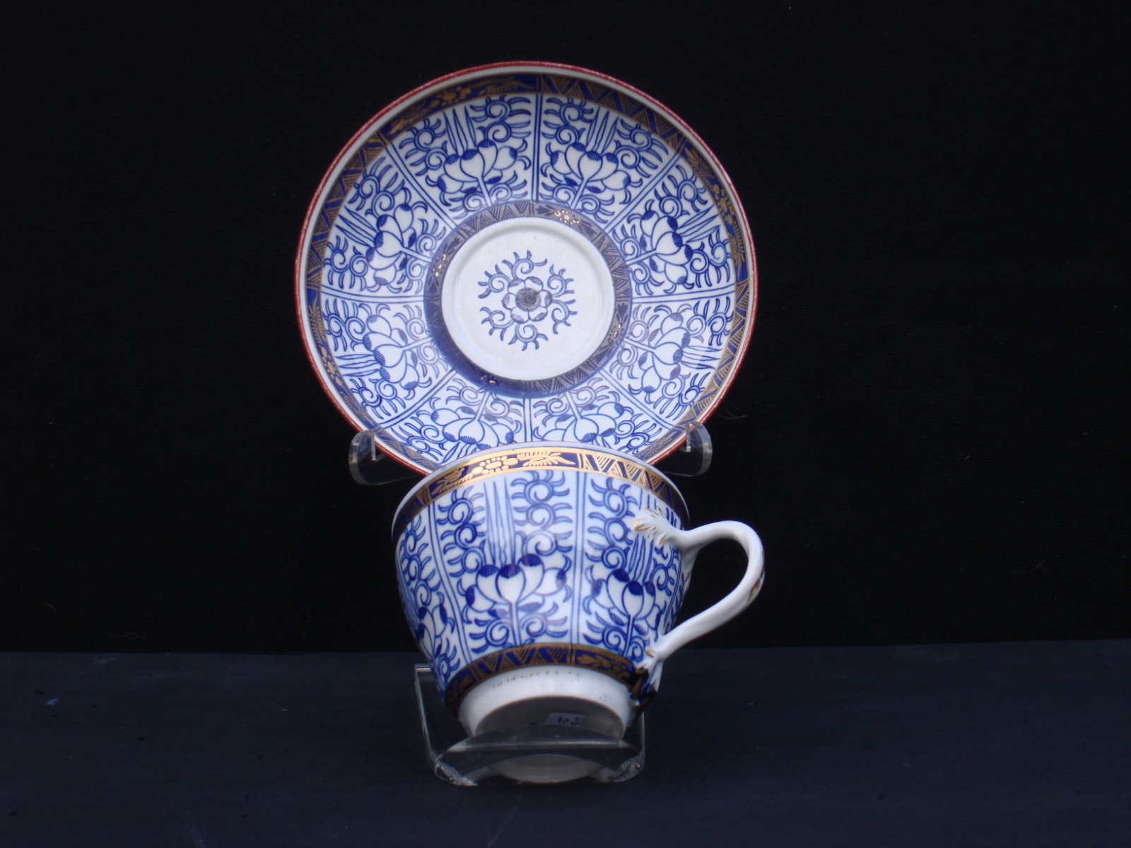 Worcester Royal Lily Pattern Cup & Saucer (1 of 1)