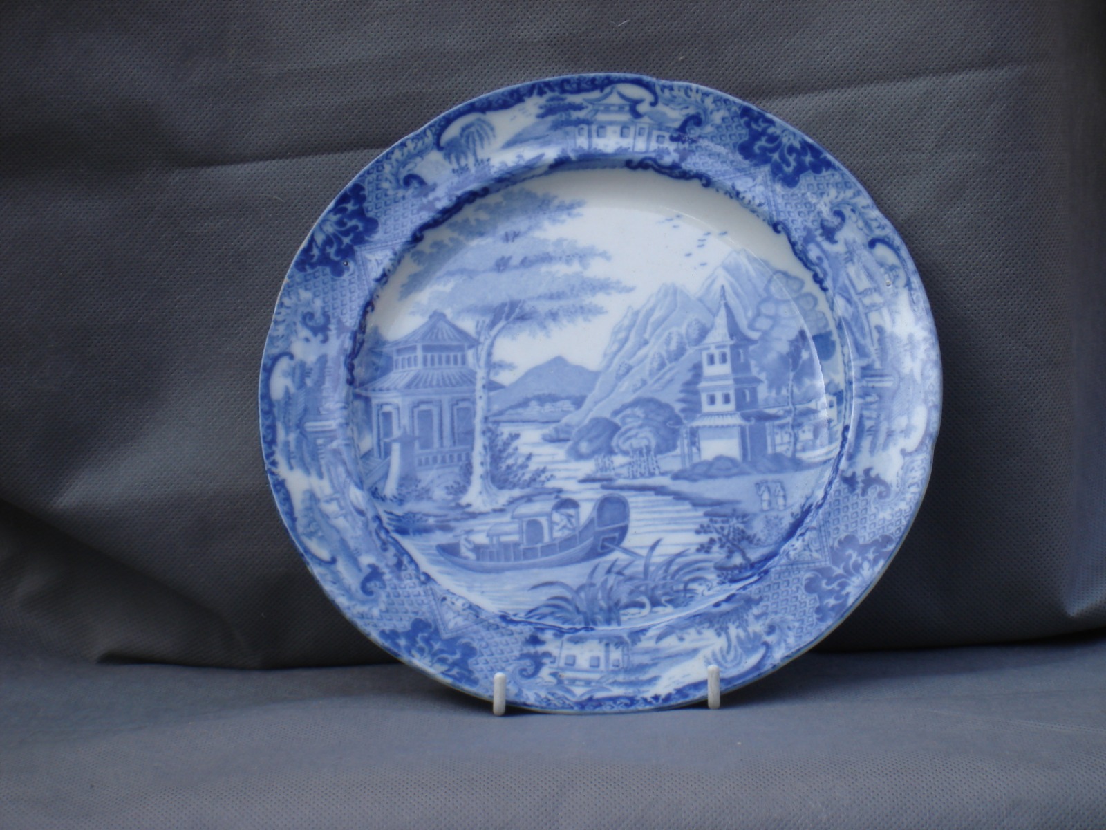 Early 19th Century Blue Printed Earthenware Plate (1 of 1)