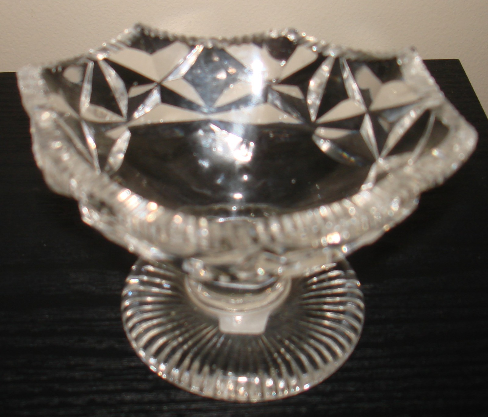 Pair of Cut Glass Salts c.1920 (1 of 3)