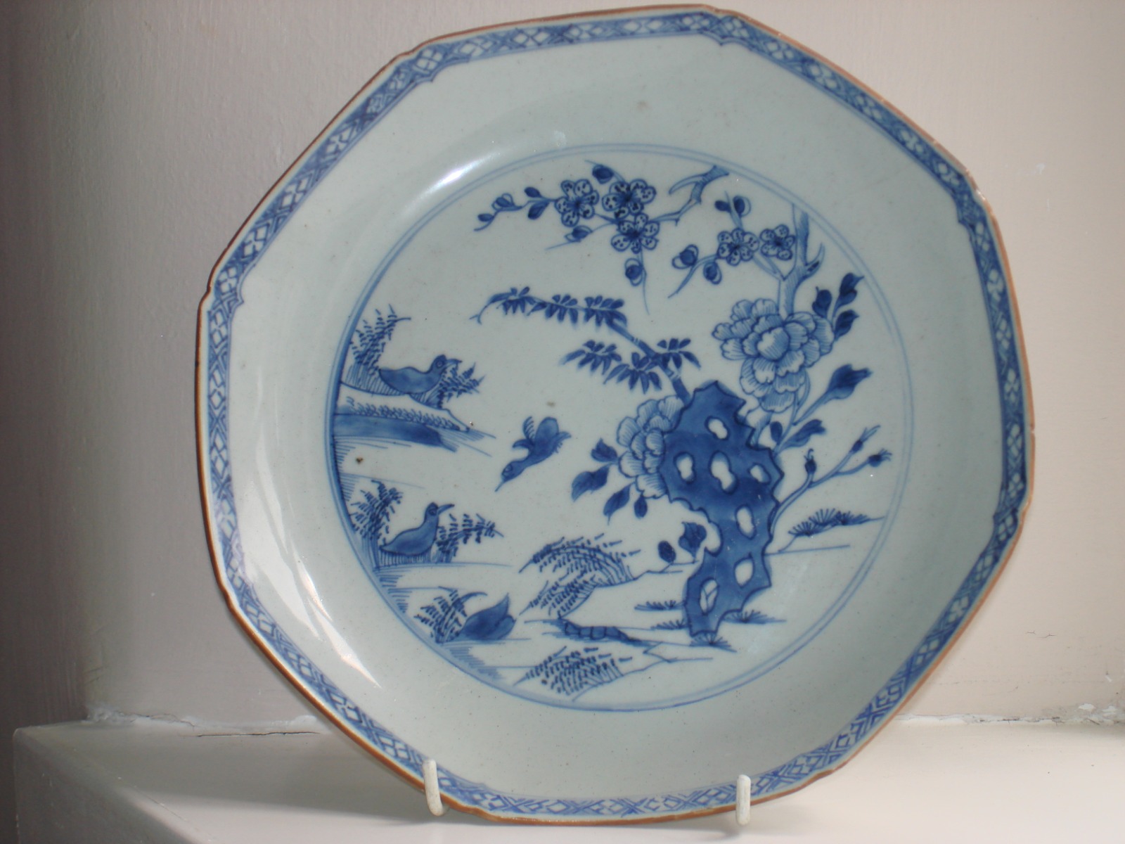 Chinese Blue & White Octagonal Dish (1 of 1)