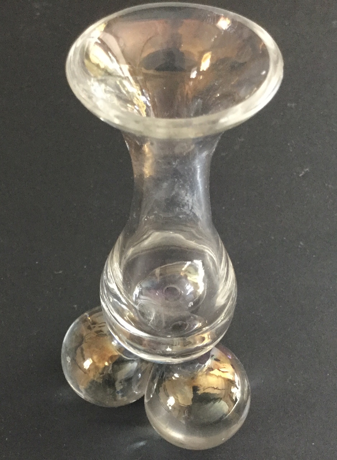 Late 19th Century Iridescent Glass Balland Baluster Vase (1 of 1)