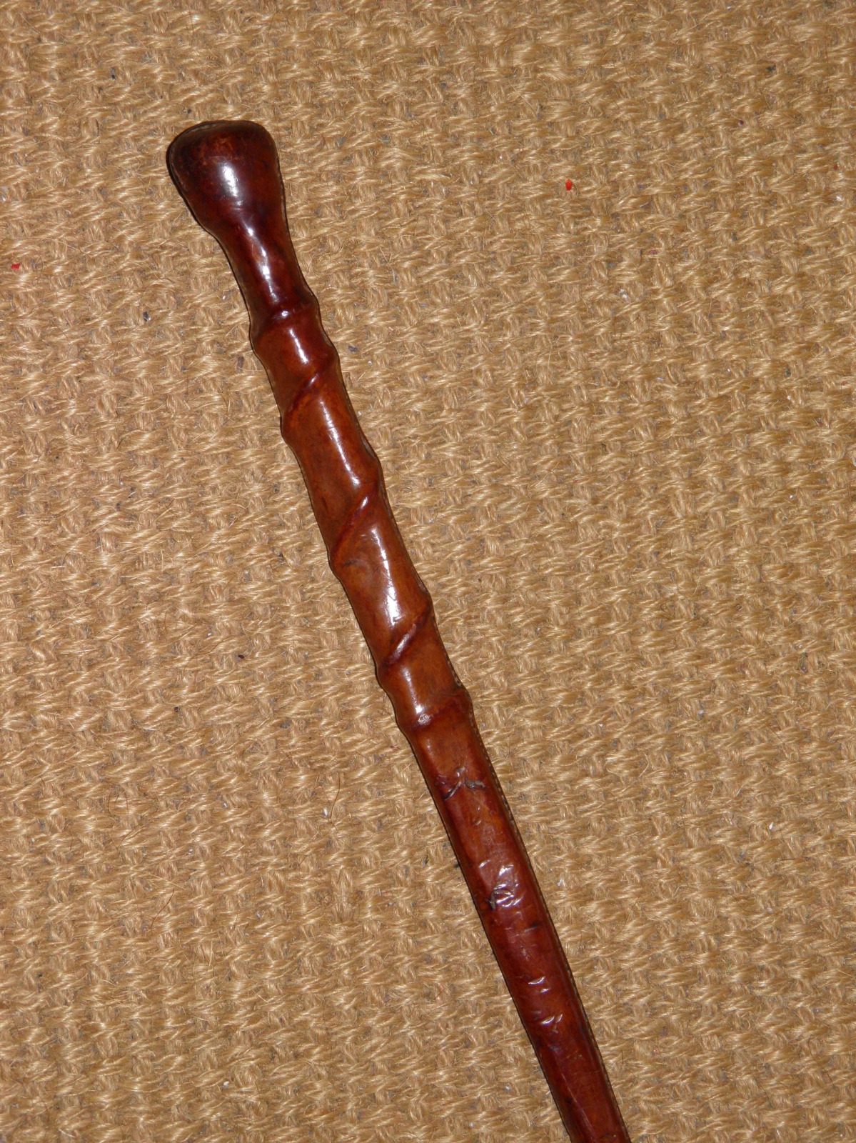 Vintage Skillfully Clad Leather Animal Pizzle Walking Stick / Cane