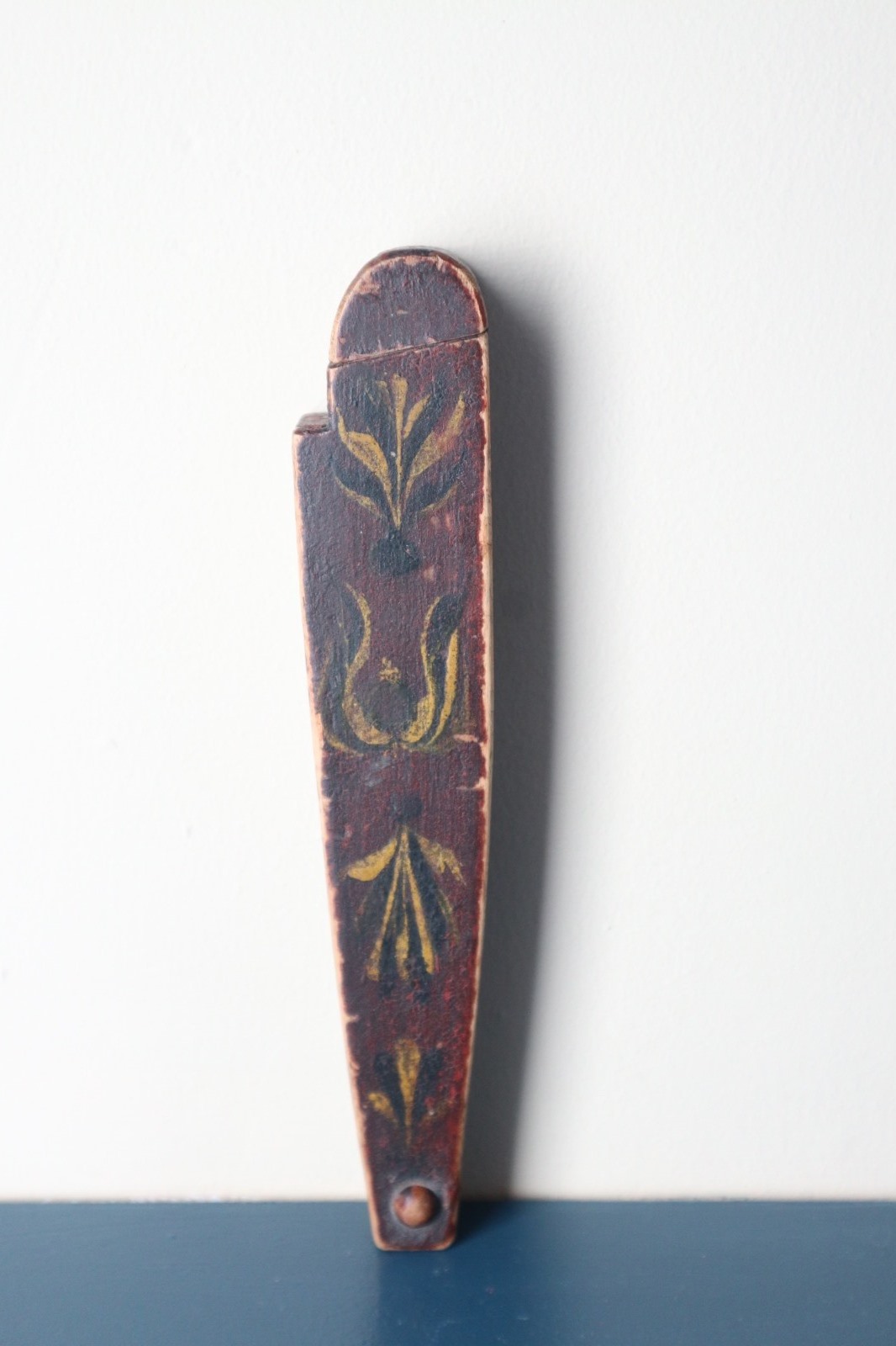 19th Century Swedish 'Folk Art' Wooden Knife-Slide Box with Painted Decoration c.1825 (1 of 21)