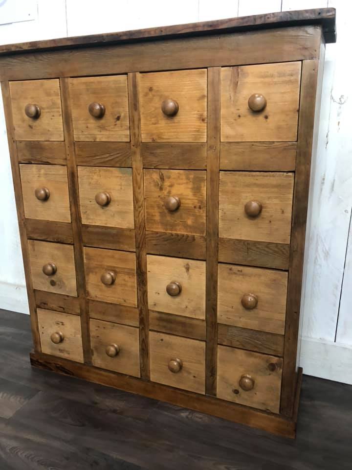 Substantial Pine Apothecary Cabinet (1 of 7) Substantial Pine Apothecary Cabinet (1 of 7)