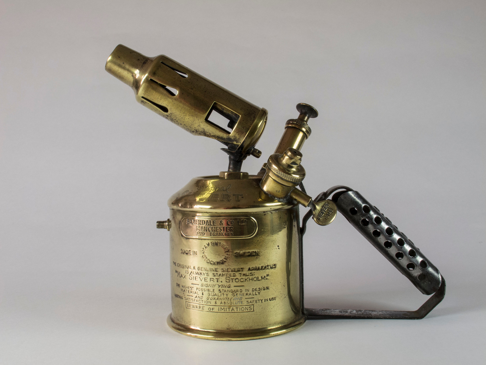 Original Swedish Brass Max Sievert Blow Torch C.1920 3445 / LA194284