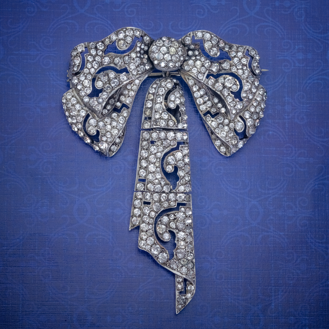 Antique Edwardian Silver Paste Bow Brooch & Clip Set c.1910 (1 of 7) Antique Edwardian Silver Paste Bow Brooch & Clip Set c.1910 (1 of 7)