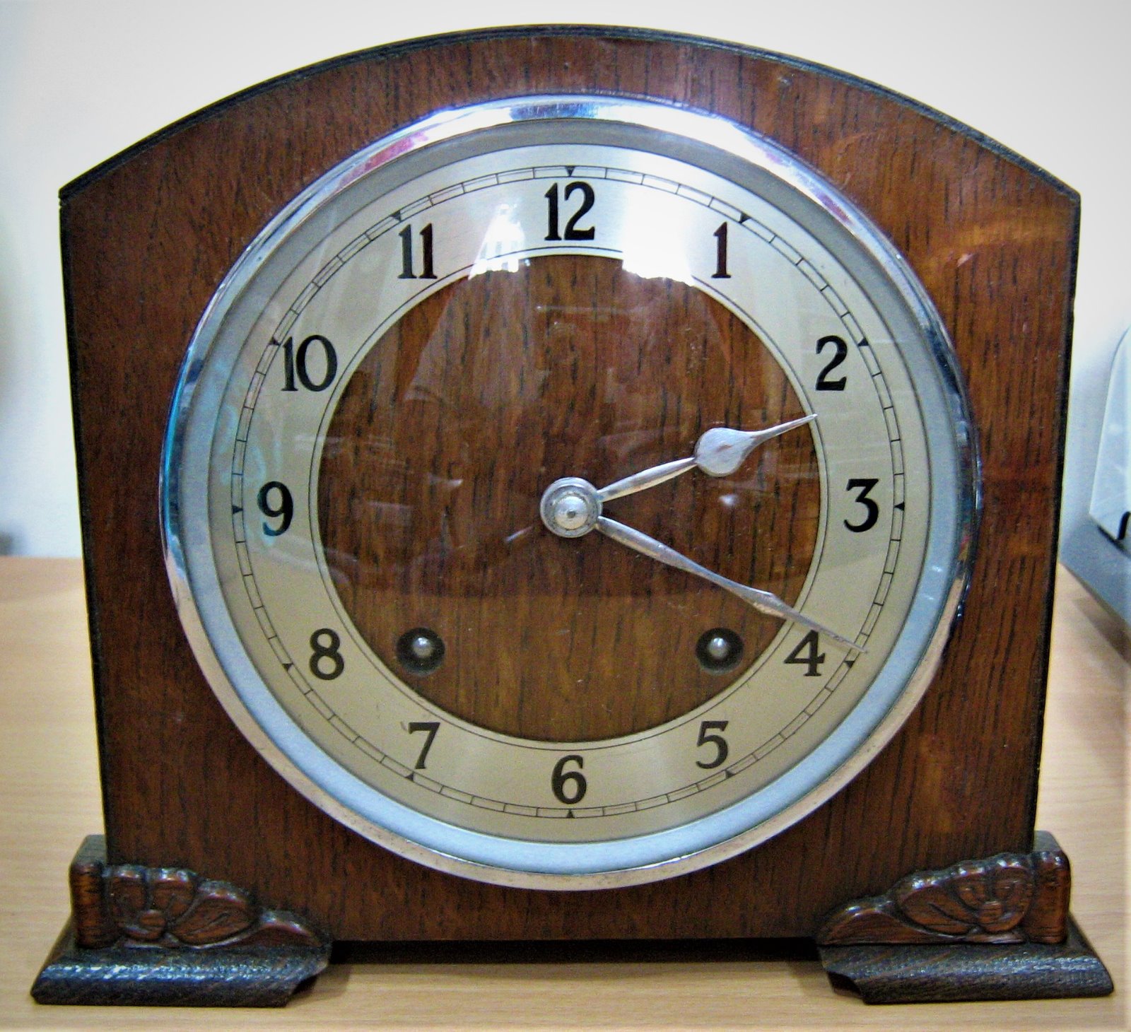 Fabulous 'Art Deco' English Striking Mantel Clock by Garrard. MS/251
