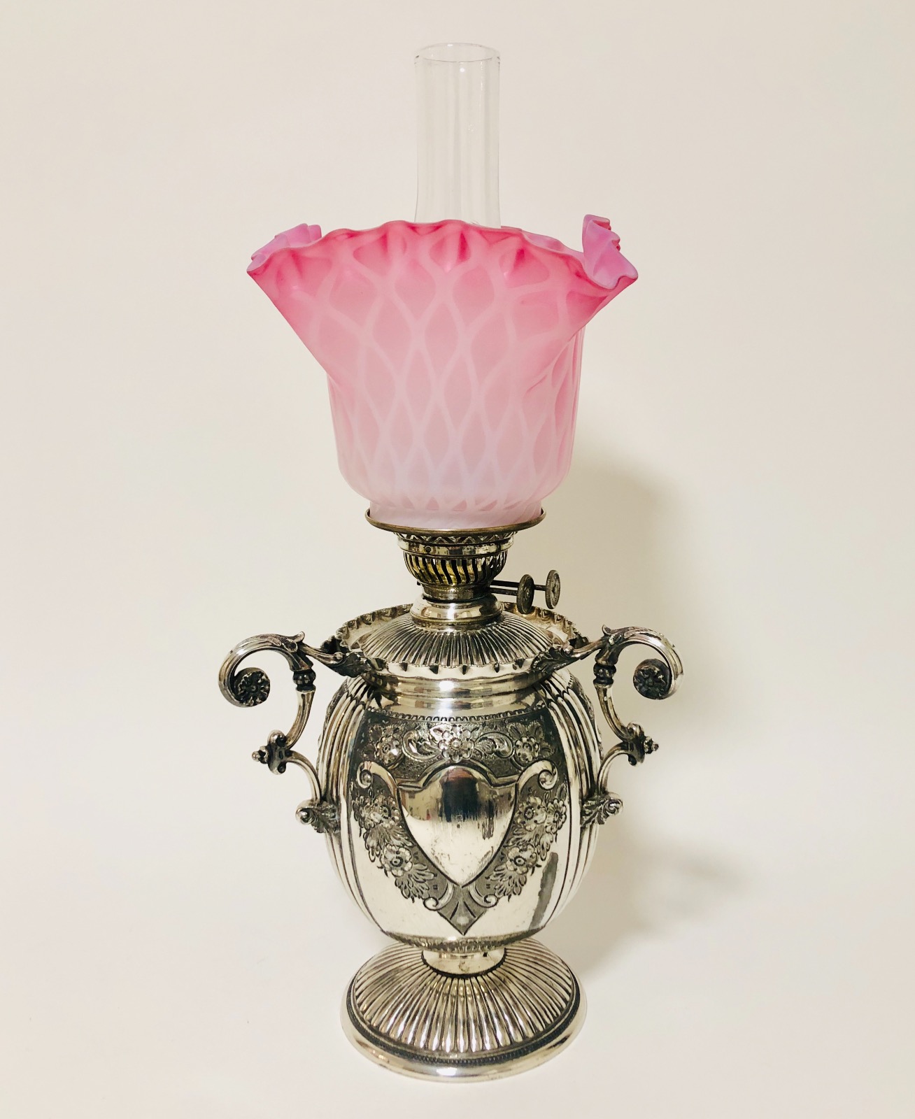 Victorian Silver Plated Evered's Oil Lamp (1 of 1) Victorian Silver Plated Evered's Oil Lamp (1 of 1)