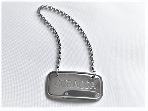 Rare Edwardian Silver Curacoa Label (1 of 7) Rare Edwardian Silver Curacoa Label (1 of 7)