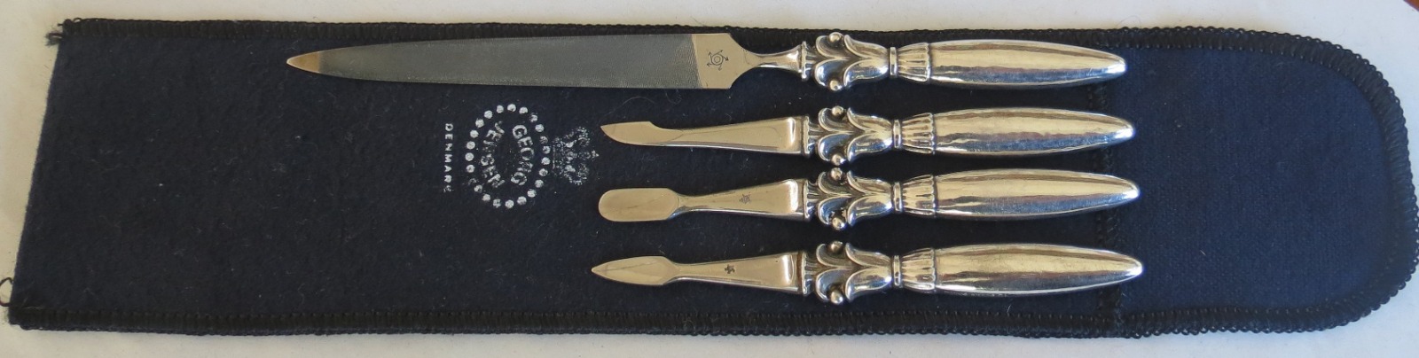 Georg Jensen - Early 20th Century, 4-Piece, Sterling Silver Manicure Set (1 of 13)