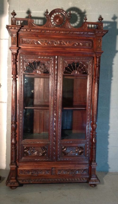 Ornately Carved French Breton Bookcase c.1890 (1 of 15) Ornately Carved French Breton Bookcase c.1890 (1 of 15)