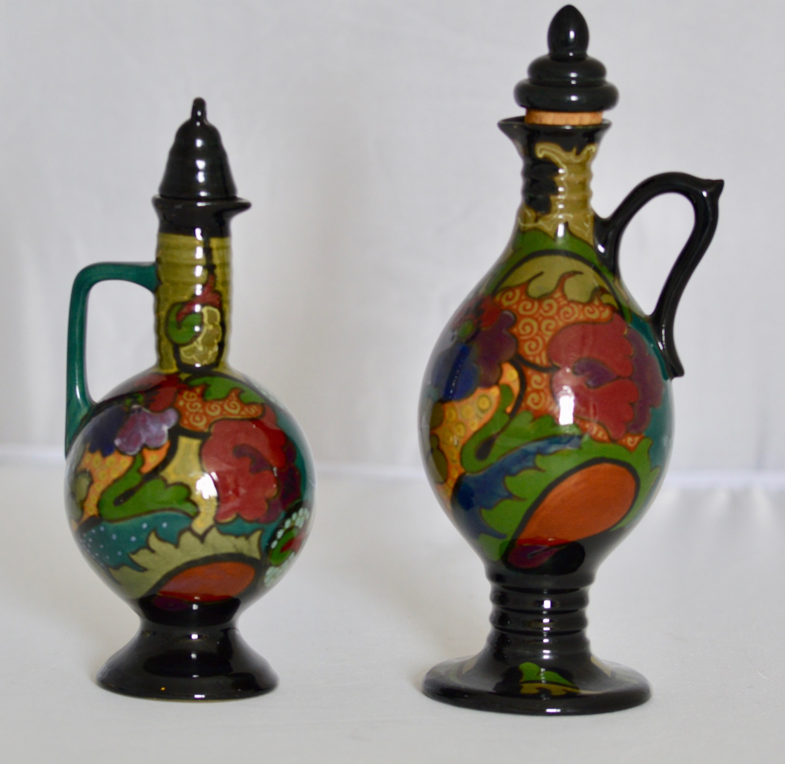 Two Beautiful Dutch Art Deco Gloss Plated Liqueur Jugs c.1920 (1 of 12)