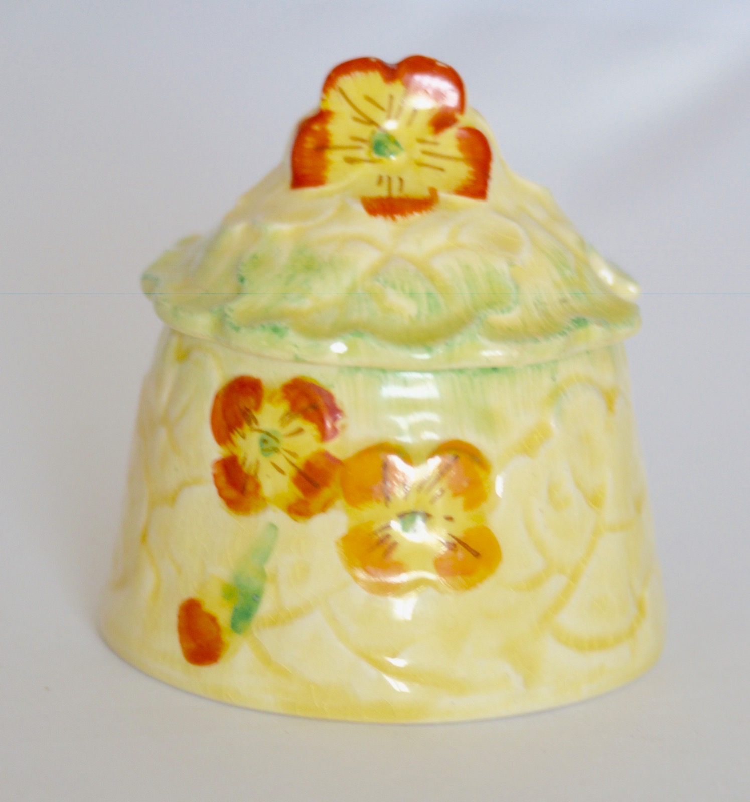Kensington KPH Ware Jam Preserve Pot Jar c.1922-1937 Primula Pattern (1 of 9)