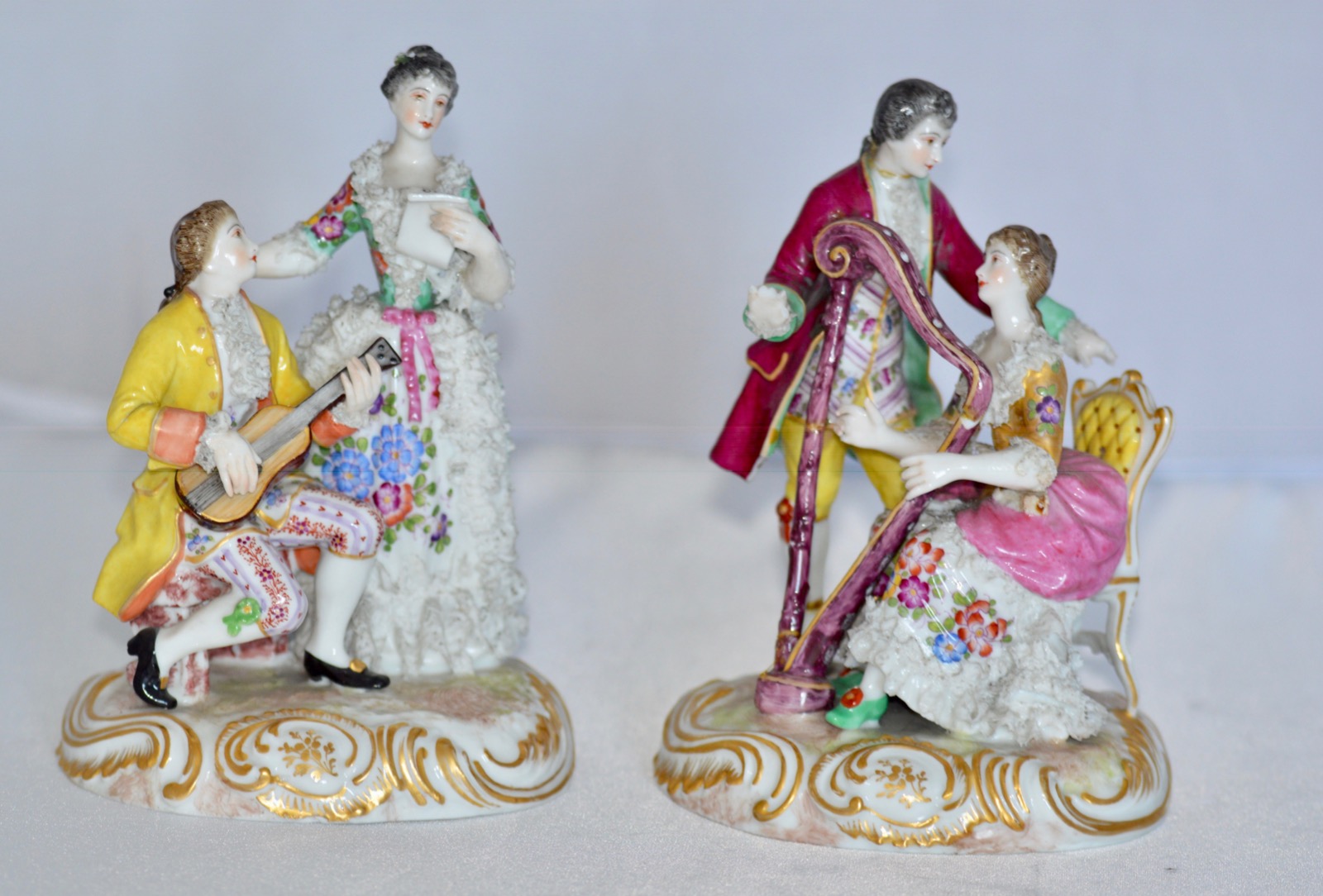 German Porcelain Figures of Two Courting Couples Late 19th Century / Early 20th Century (1 of 15) German Porcelain Figures of Two Courting Couples Late 19th Century / Early 20th Century (1 of 15)