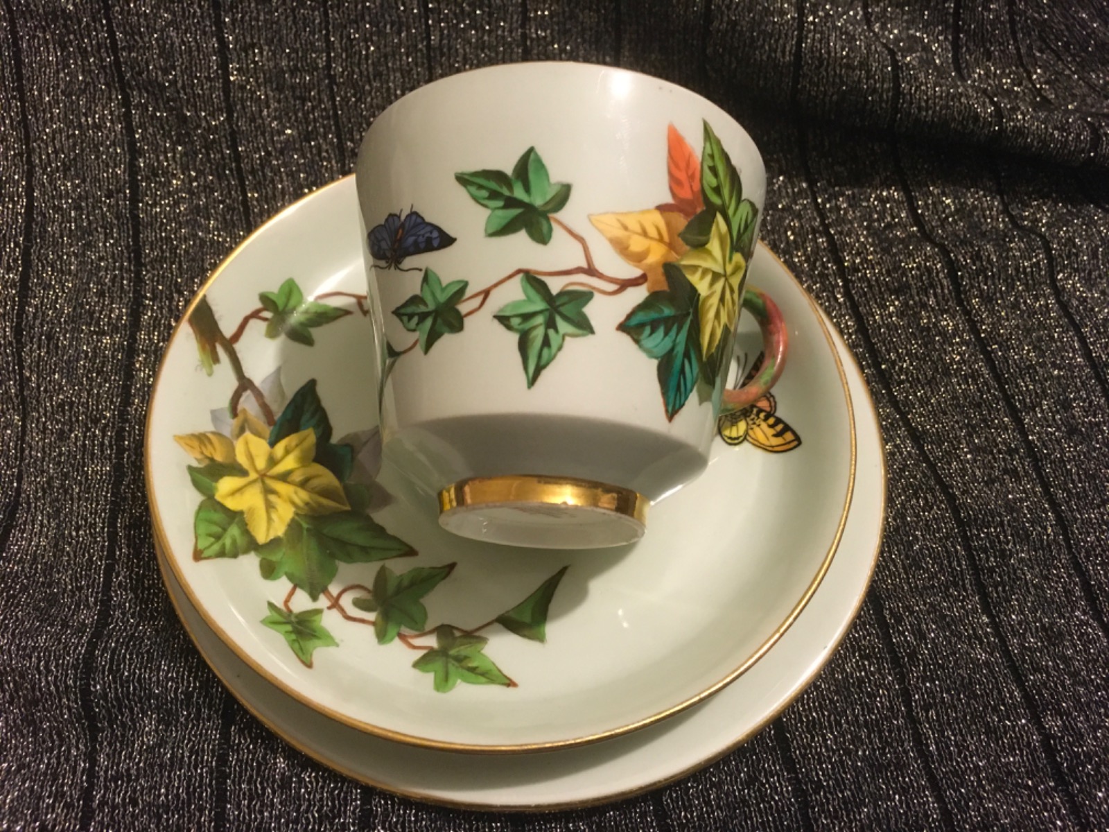 Davenport Cup, Saucer & Plate c.1850 - Trio (1 of 10)