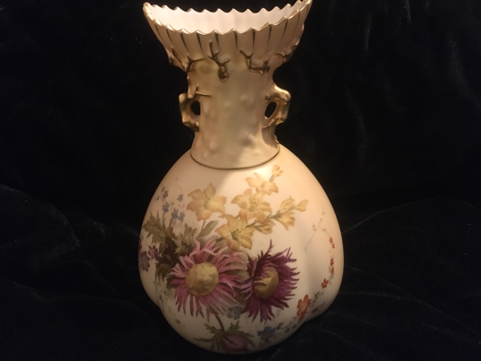 Antique Royal Worcester Blush Vase #1663 Dated 1893 (1 of 8)