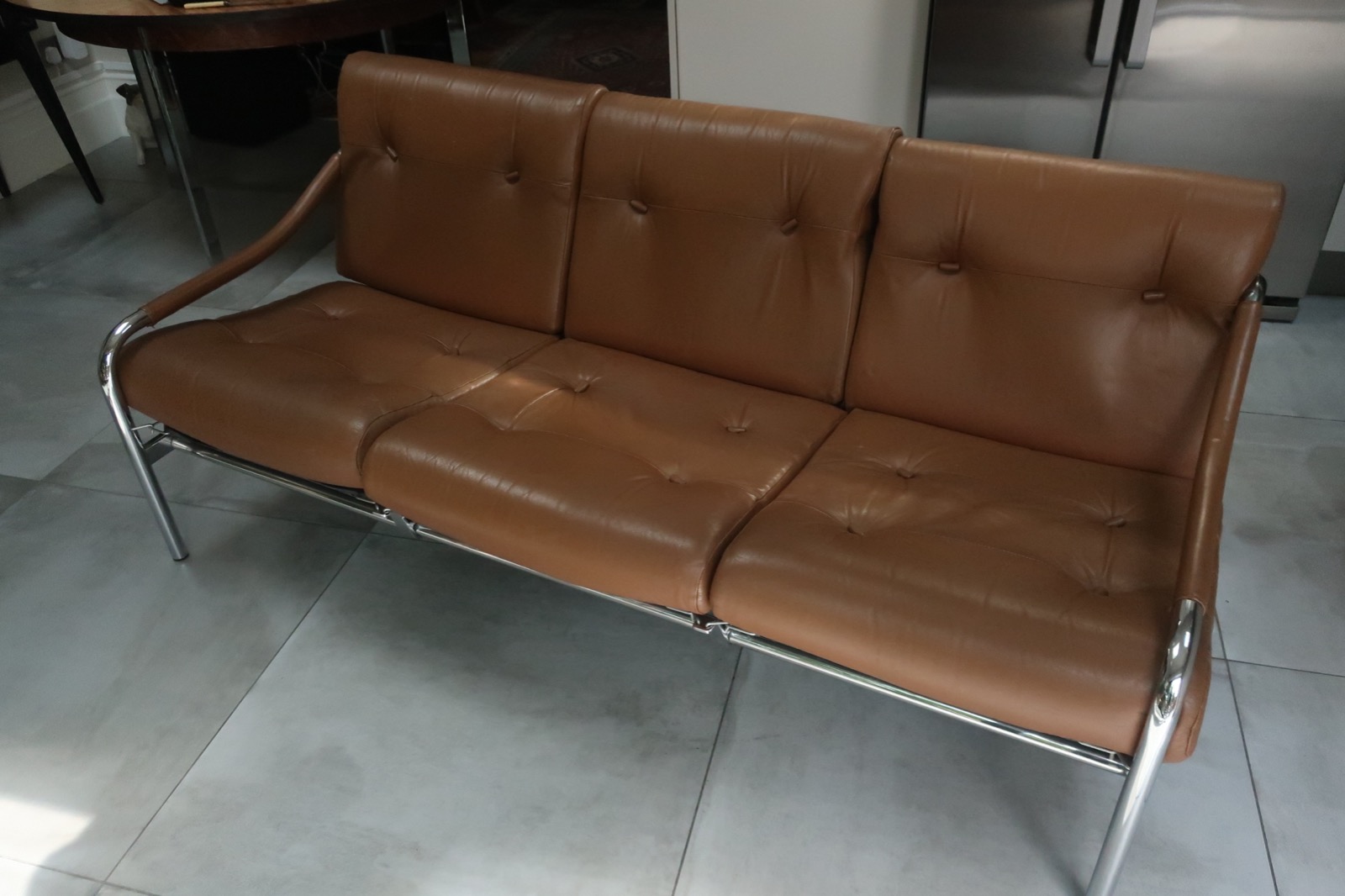 Pieff Three Seater Tan Leather Sofa (1 of 5) Pieff Three Seater Tan Leather Sofa (1 of 5)