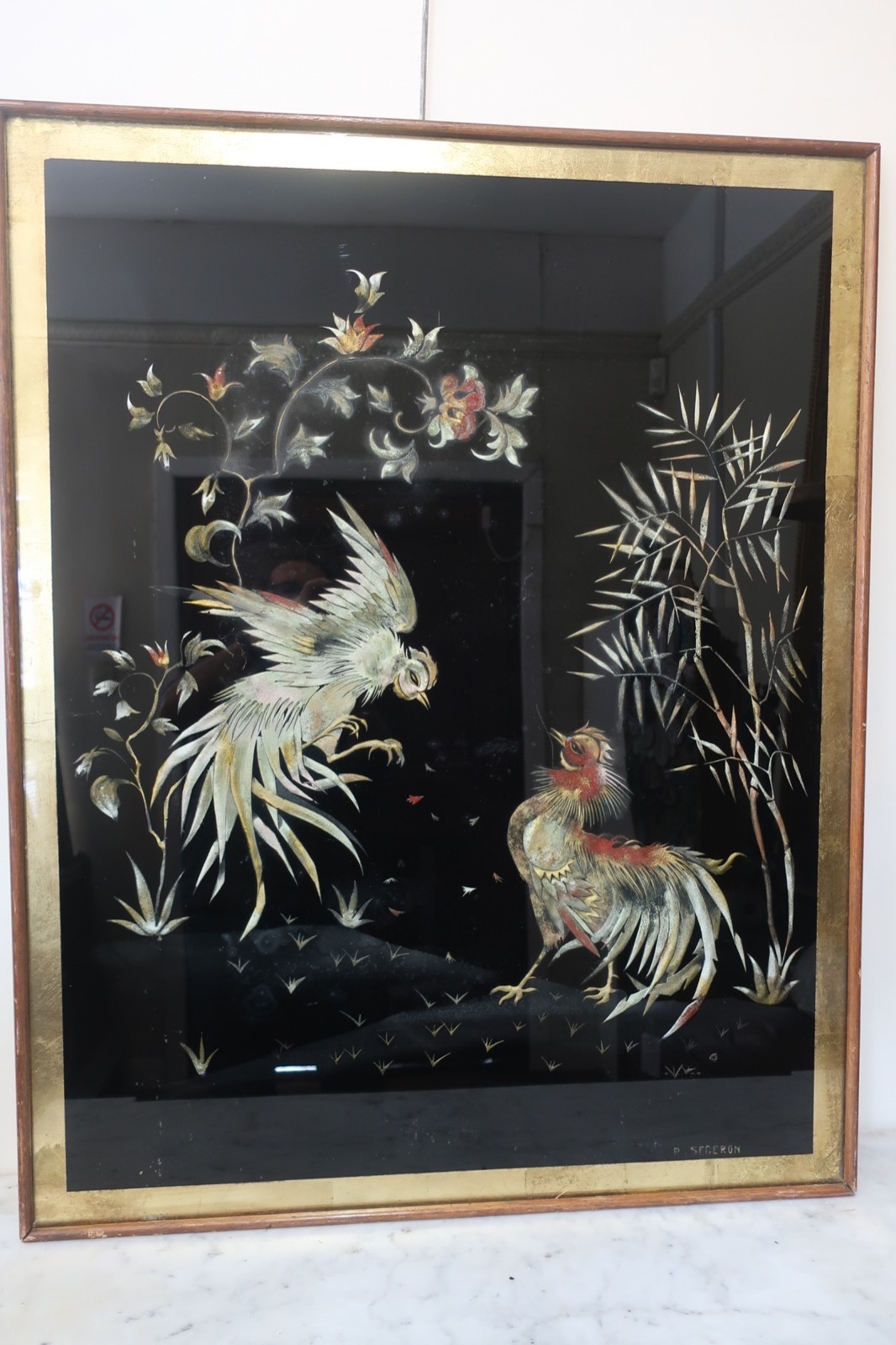 Eglomise Picture by P. Segeron (1 of 7) Eglomise Picture by P. Segeron (1 of 7)