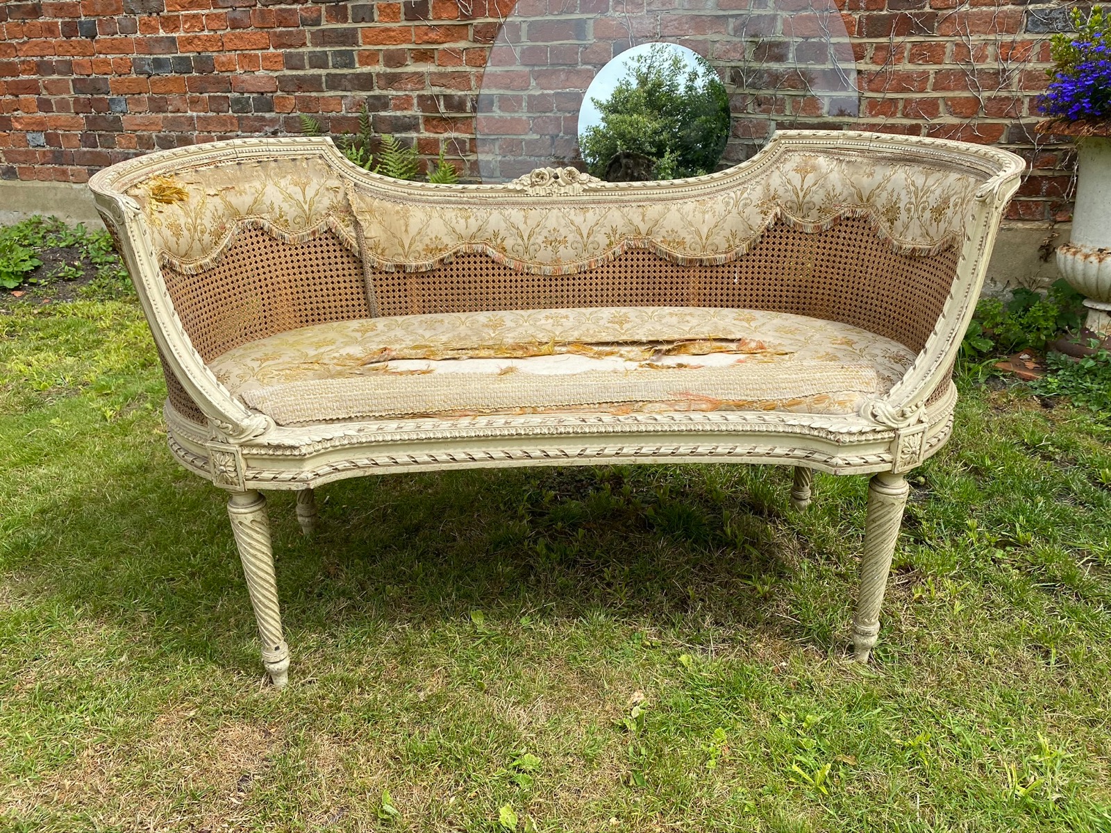 Small French Sofa in Original Paint (1 of 6) Small French Sofa in Original Paint (1 of 6)