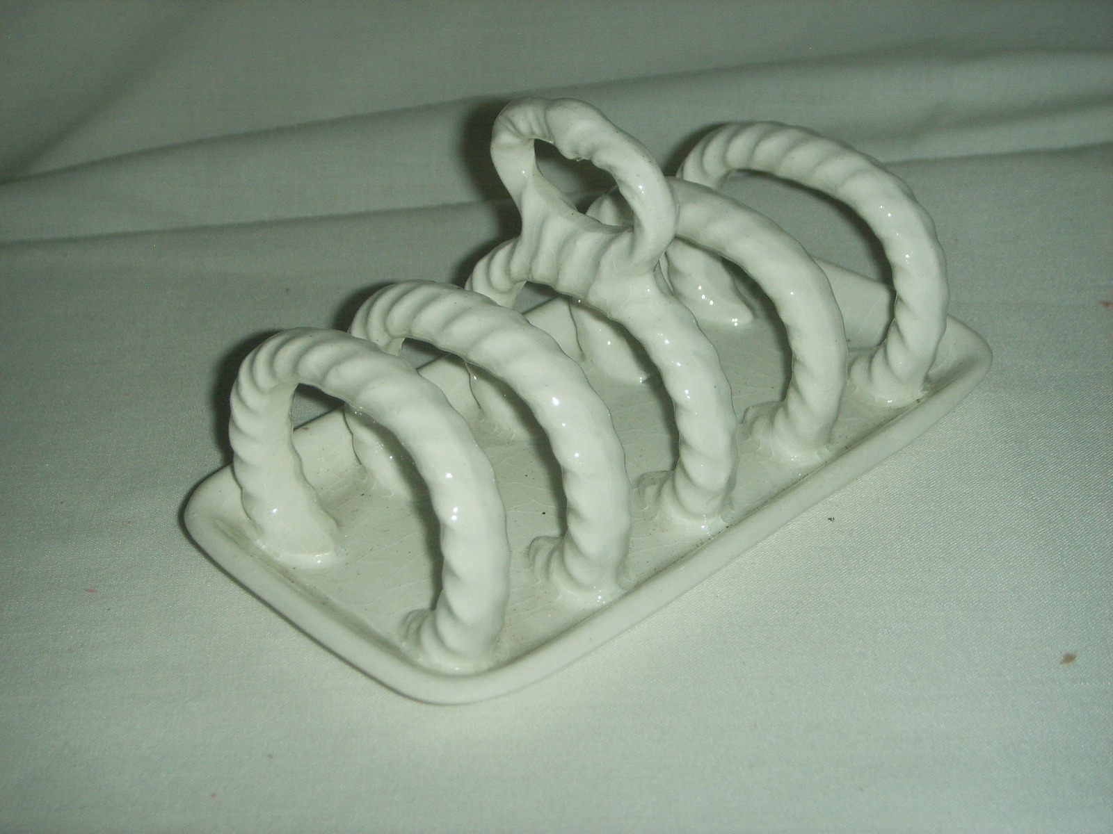 Nice 1930s Toast Rack with Rope Style Sections & Handle (1 of 5)