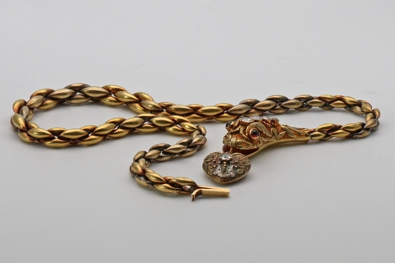 Victorian Gold & Diamond Serpent Necklace (1 of 5)