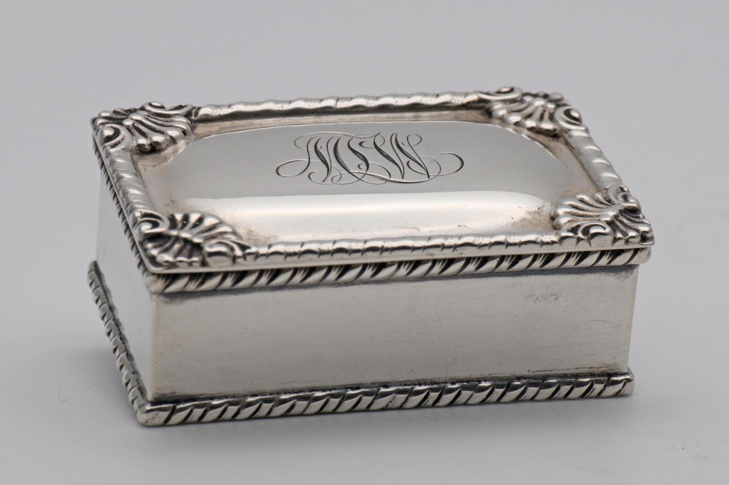 Gorham Corporation Silver Stamp Box (1 of 3)