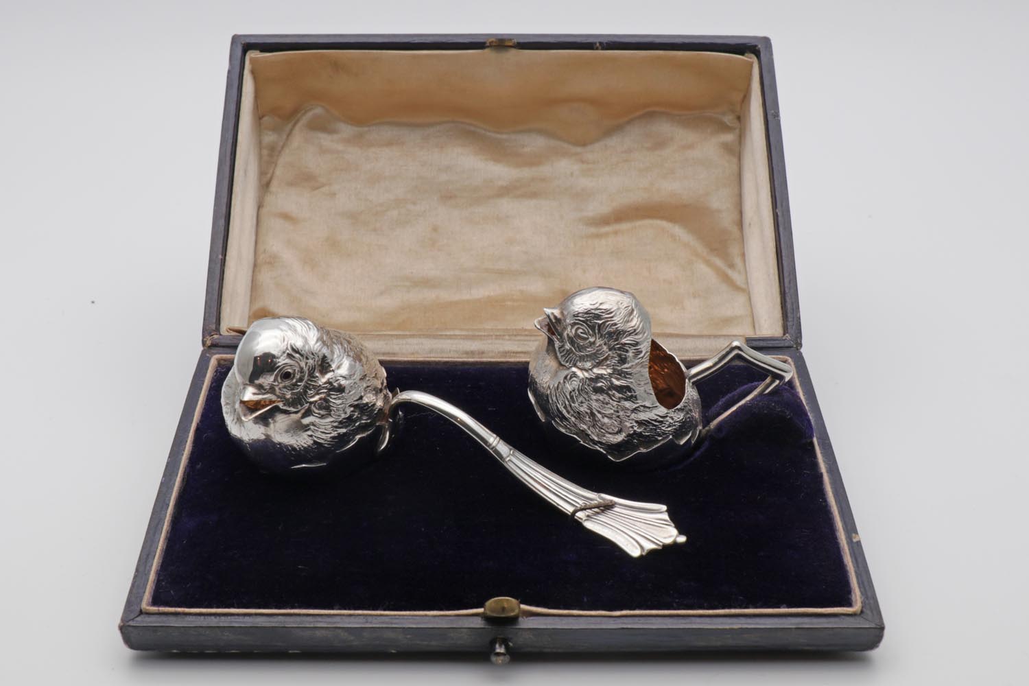 Sampson Mordan Edwardian Novelty Silver Jug & Spoon Set (1 of 4)