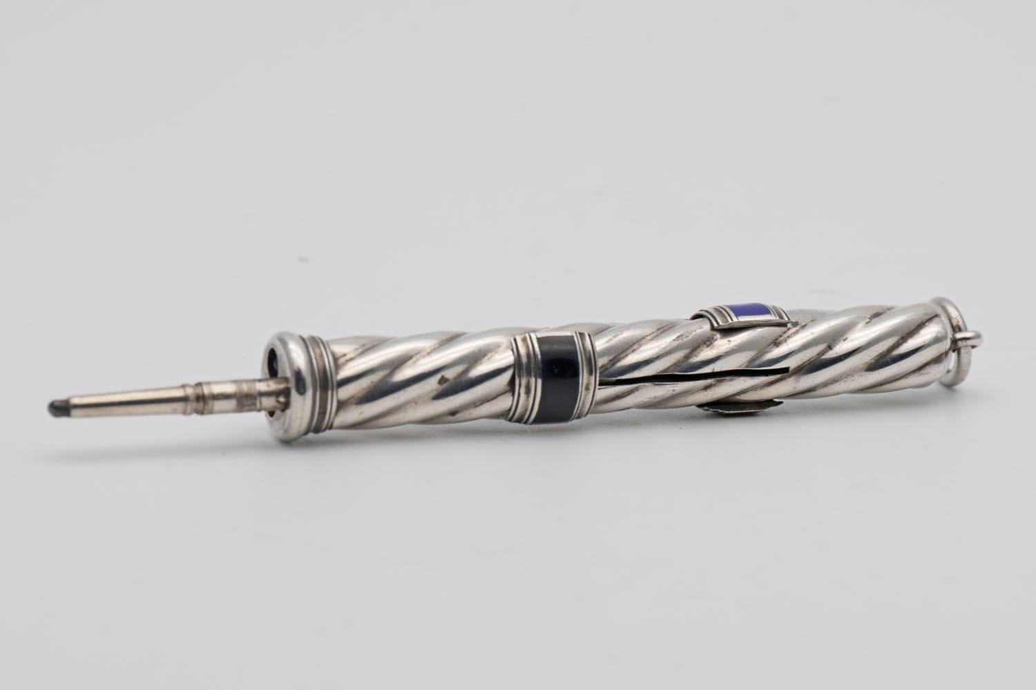 Sampson Mordan Silver & Enamel Slider Pencil (1 of 4)