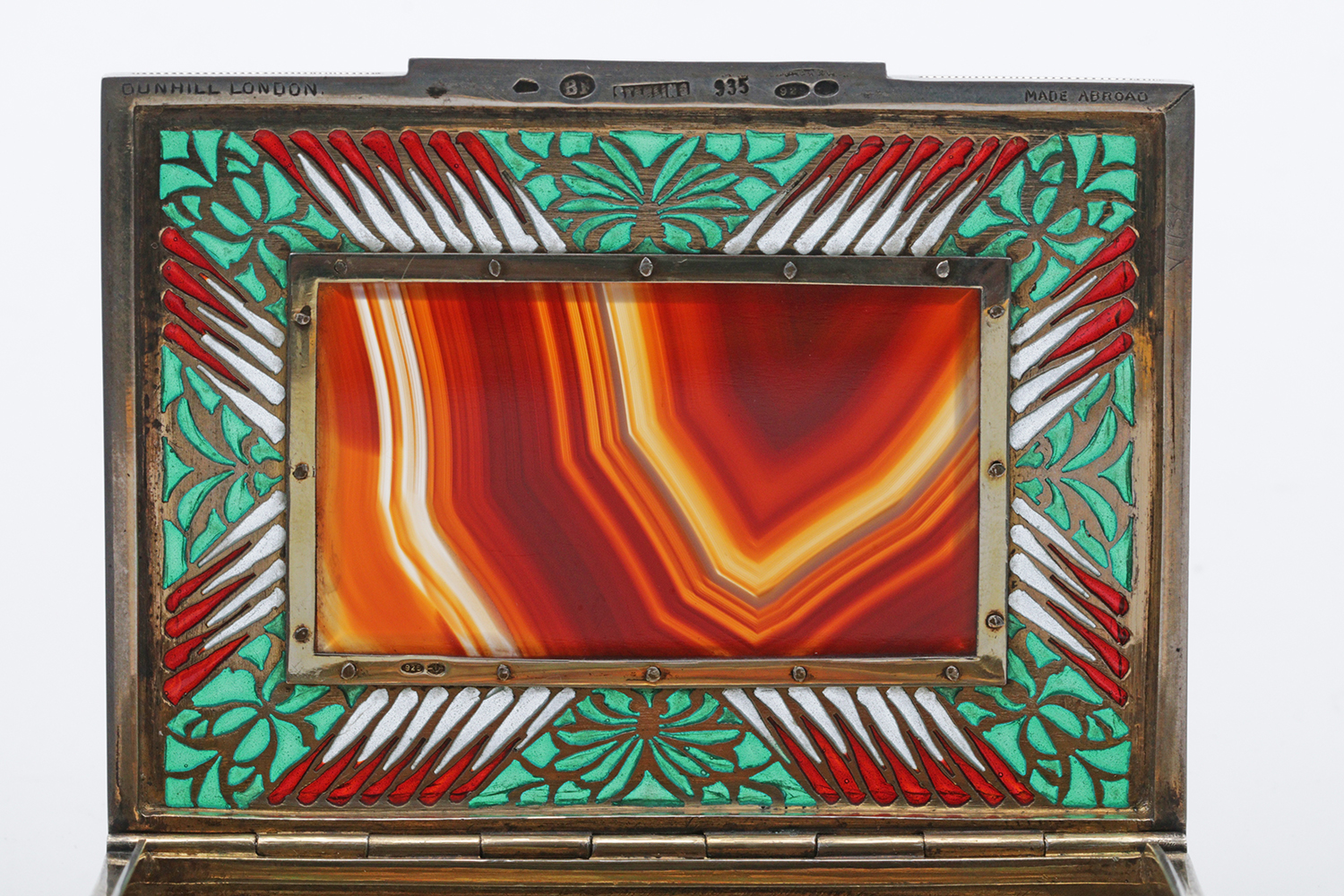 Art Deco Austrian, Enamel & Agate Cigarette Case (1 of 7)