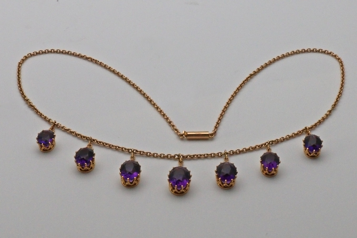 Victorian Amethyst Fringe Gold Necklace (1 of 5)