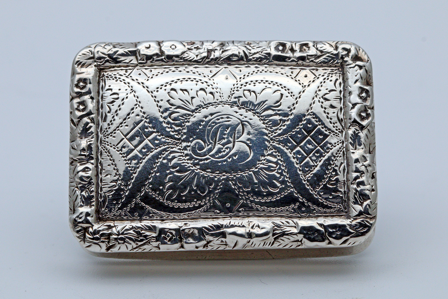 William IV Silver Vinaigrette by Nathaniel Mills (1 of 5)