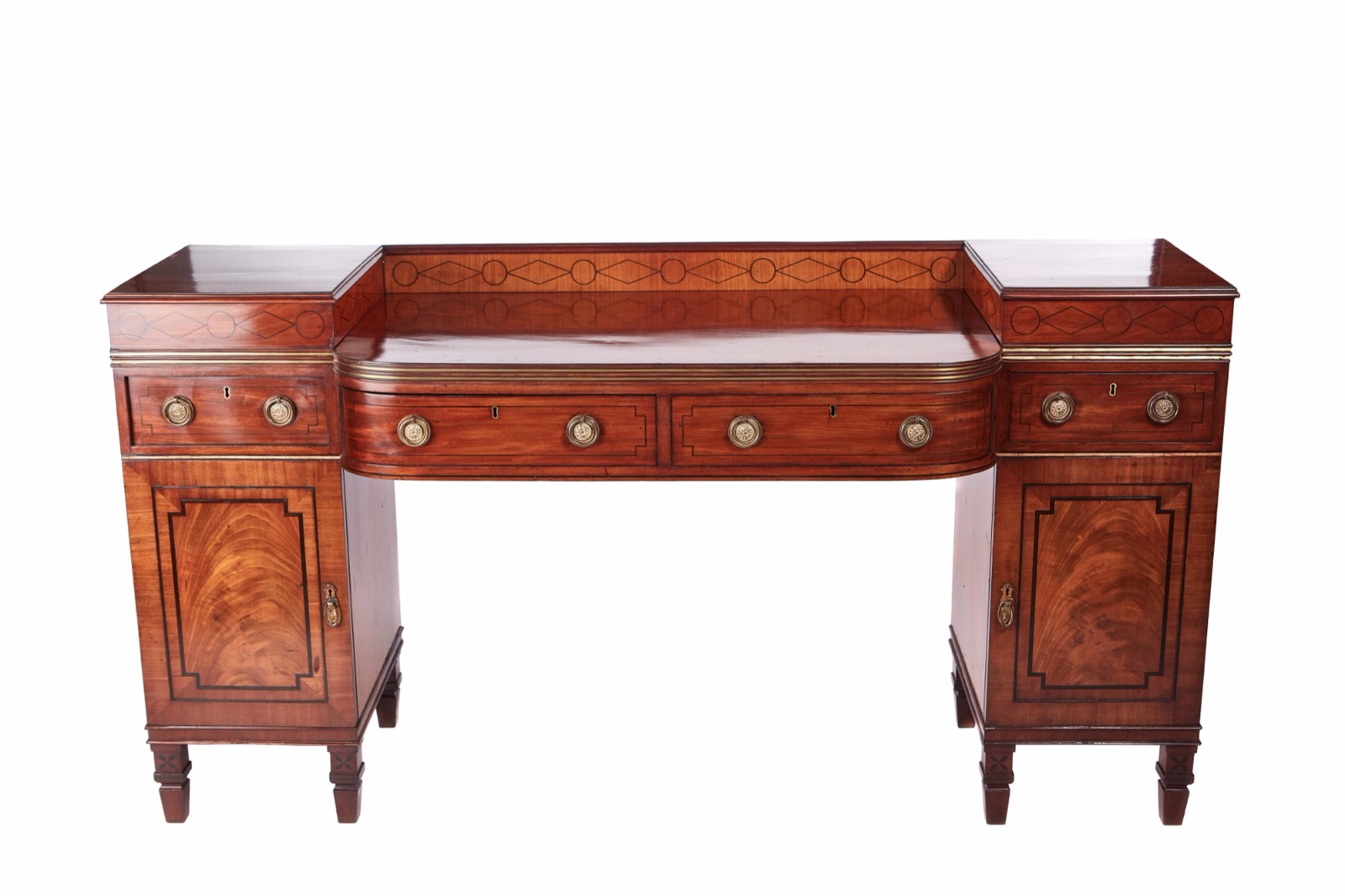 Outstanding Regency Mahogany Brass Inlaid Sideboard (1 of 9) Outstanding Regency Mahogany Brass Inlaid Sideboard (1 of 9)