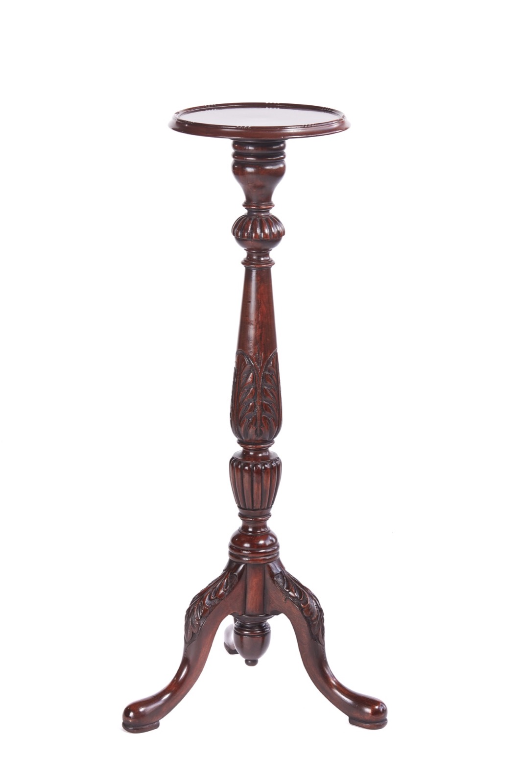 Quality Antique Carved Mahogany Torchiere c.1900 (1 of 9) Quality Antique Carved Mahogany Torchiere c.1900 (1 of 9)