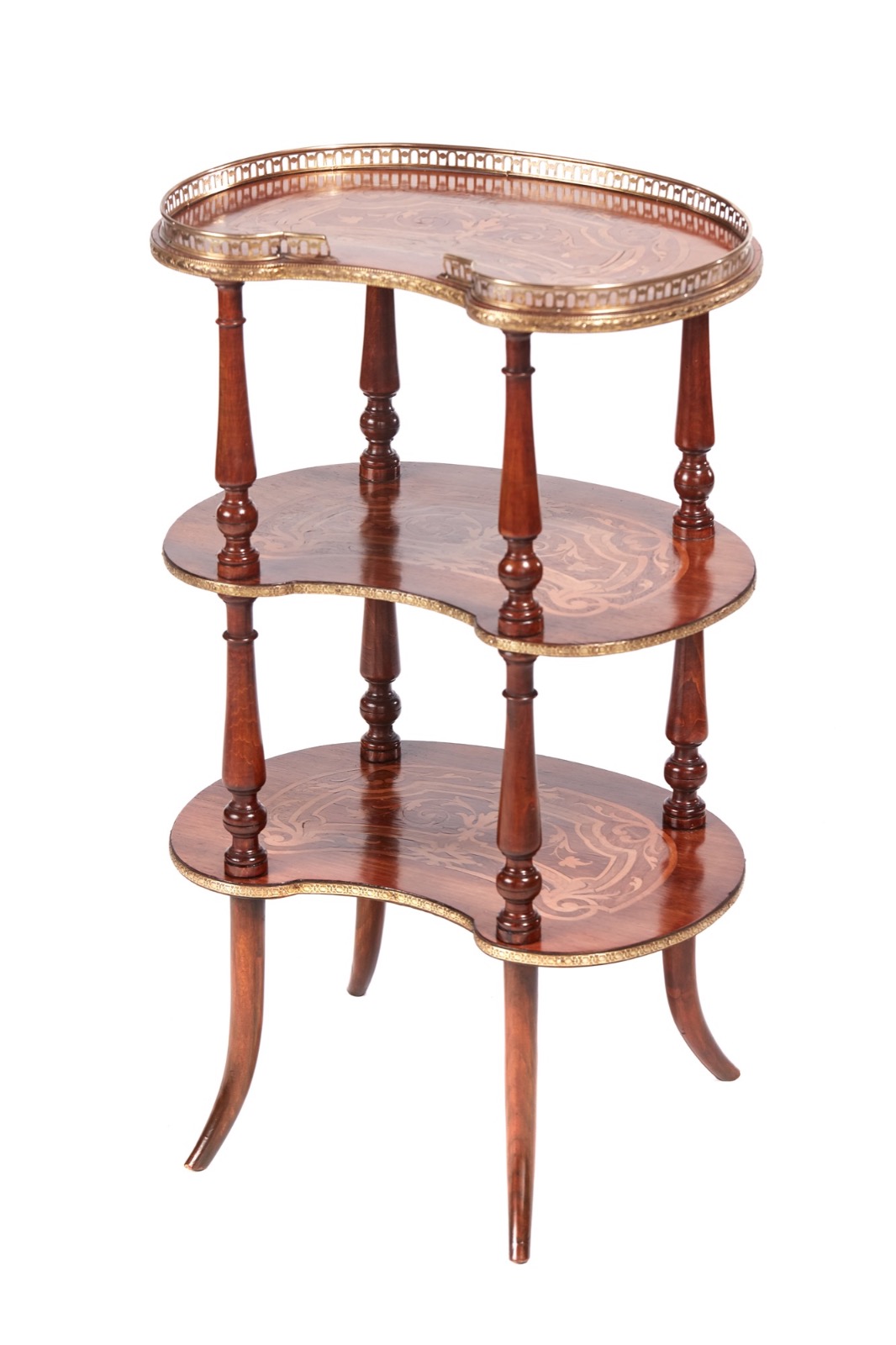 Quality Antique French Marquetry Étagère (1 of 9) Quality Antique French Marquetry Étagère (1 of 9)