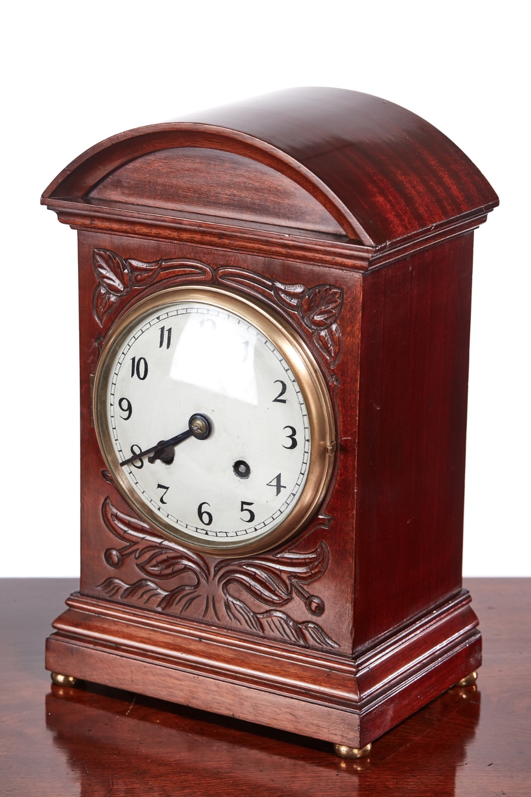 Edwardian Carved Mahogany Mantel Clock (1 of 7) Edwardian Carved Mahogany Mantel Clock (1 of 7)