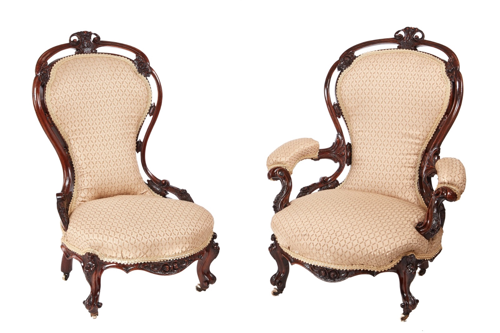 Outstanding Pair of Victorian Carved Walnut Chairs (1 of 13) Outstanding Pair of Victorian Carved Walnut Chairs (1 of 13)