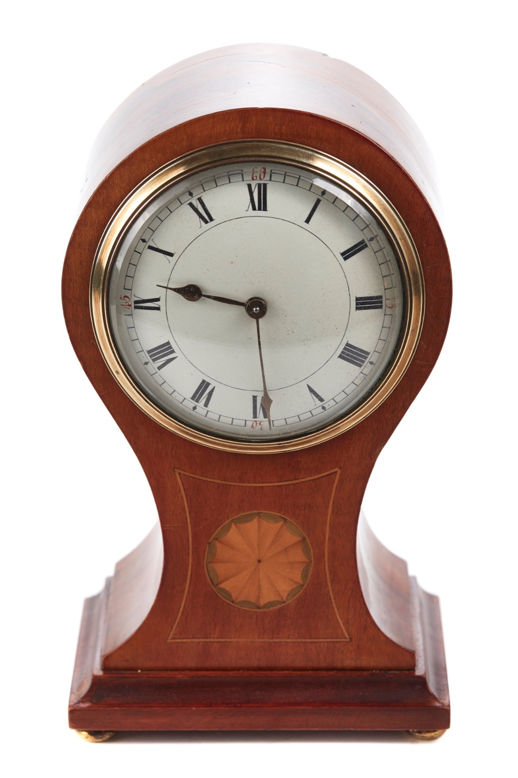Edwardian Inlaid Mahogany Balloon Clock (1 of 7) Edwardian Inlaid Mahogany Balloon Clock (1 of 7)